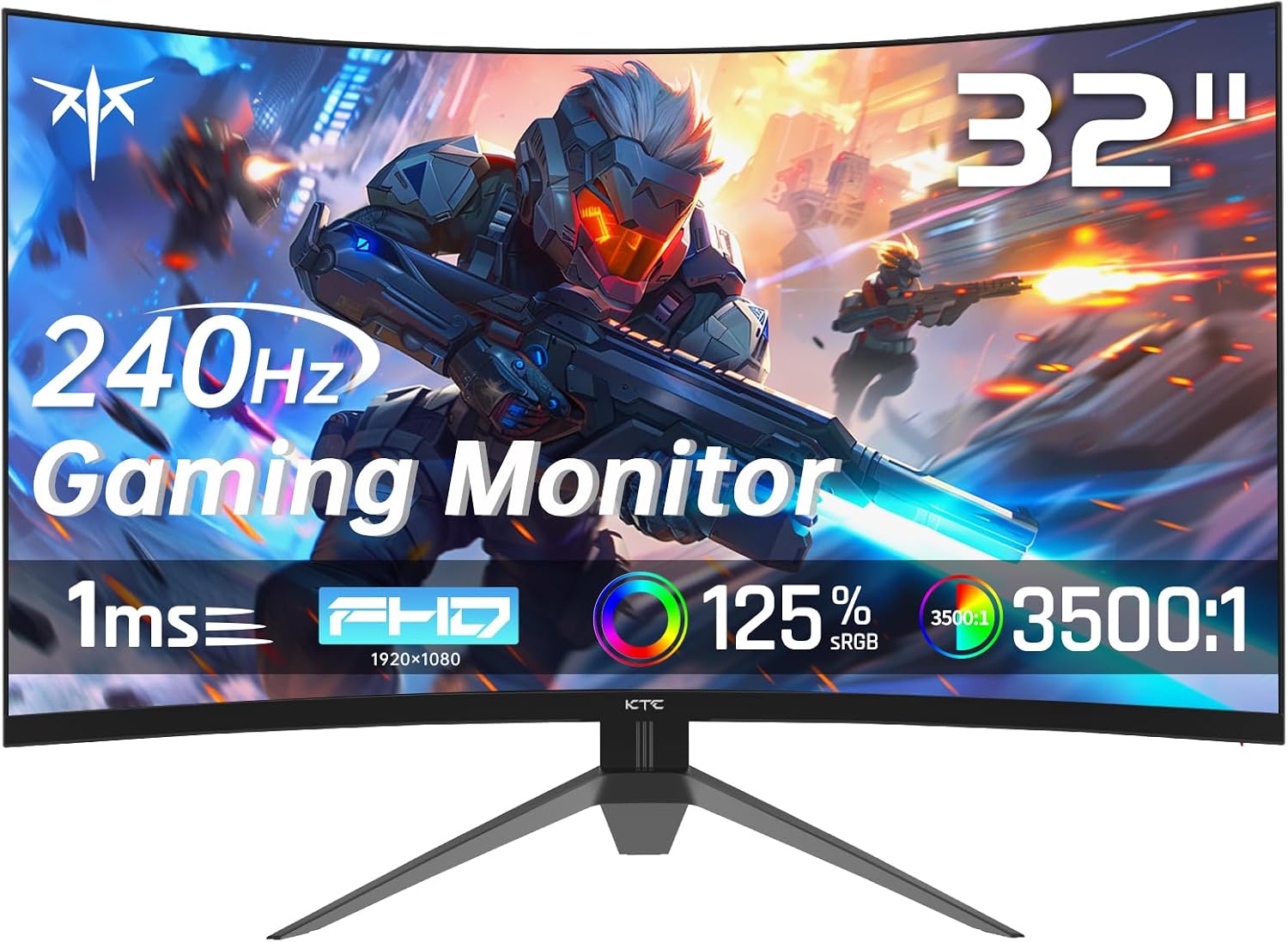 MONITOR CURVO PARA GAMING KTC H32S17F 32 PULGADAS 240HZ FHD 1500R HDR - 1
