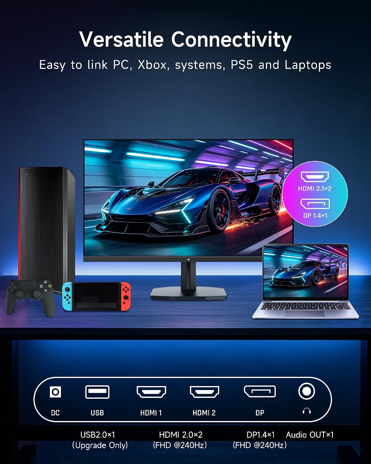 MONITOR PARA GAMING KTC H25T7-A 24.5 PULGADAS 240HZ FHD - 2