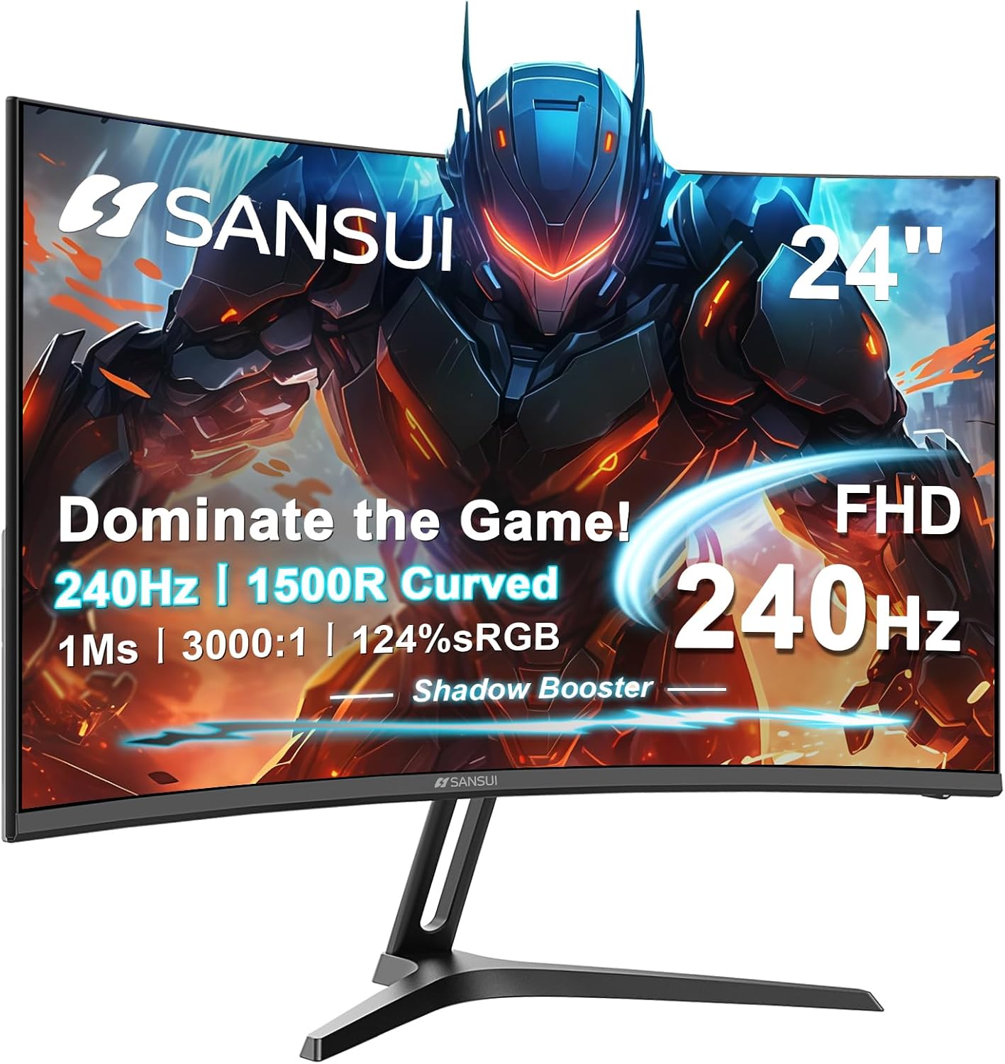MONITOR CURVO SANSUI 24 PULGADAS 240HZ FHD 1080P 1500R - 1