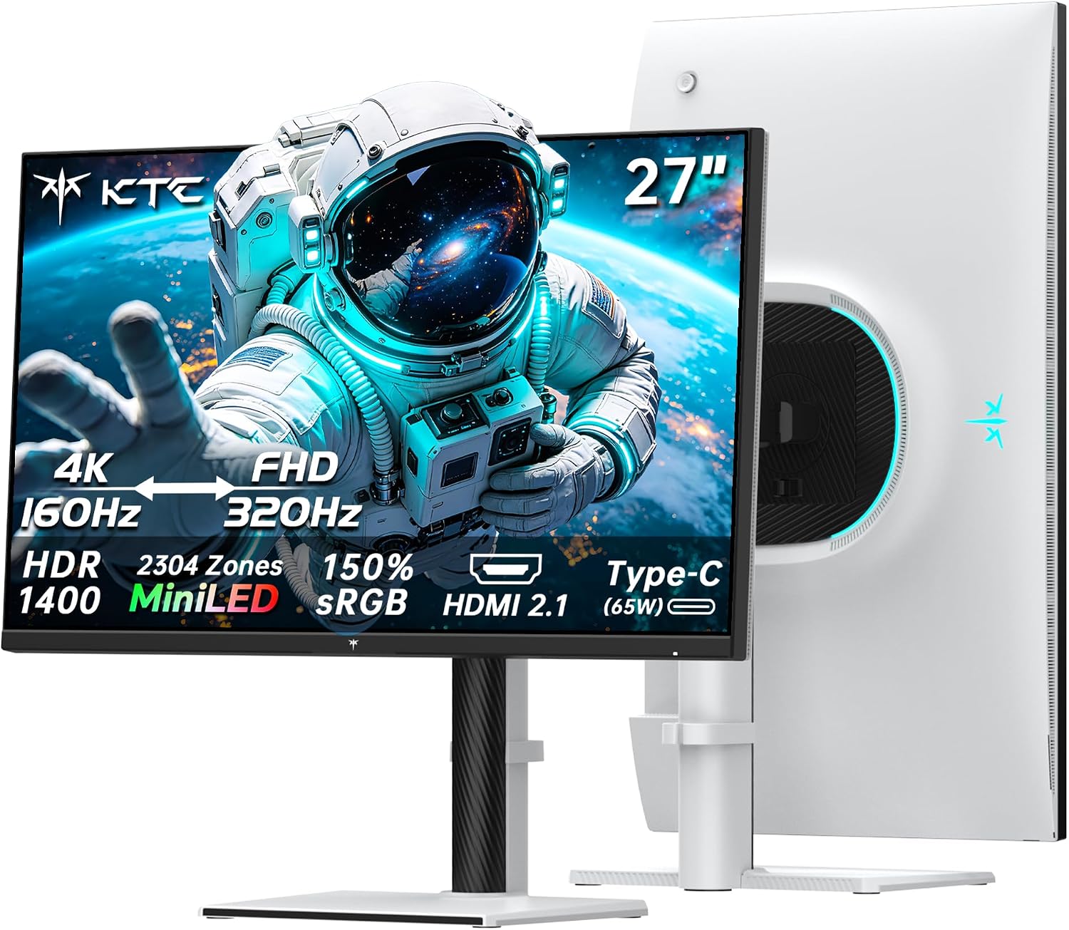 MONITOR KTC M27P6S 27 PULGADAS 4K MINI-LED GAMING 2304-ZONE DUAL MODE 320HZ - 1