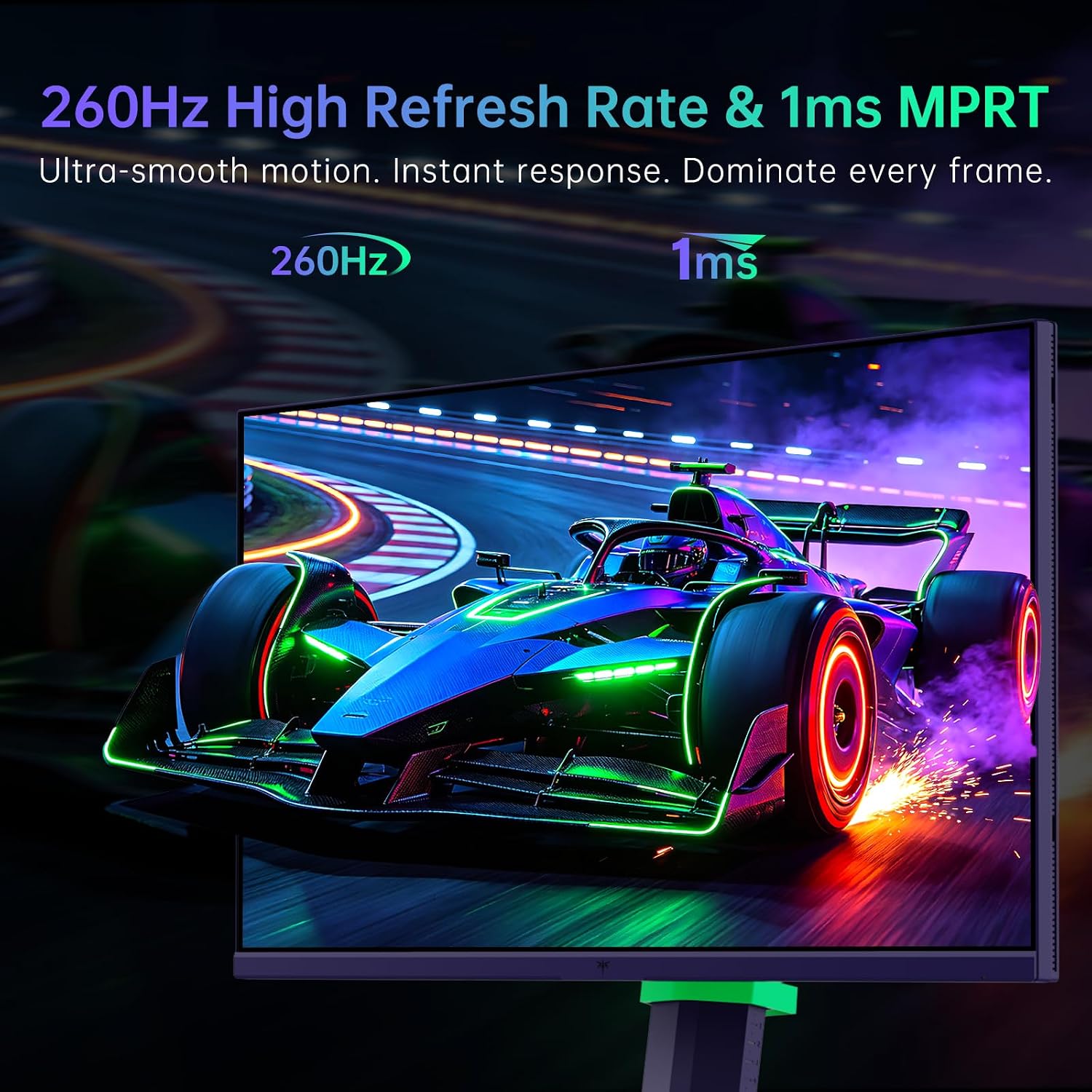 MONITOR GAMING KTC QHD MINI LED 24.5 PULGADAS 260HZ 25M5 MORADO - 3