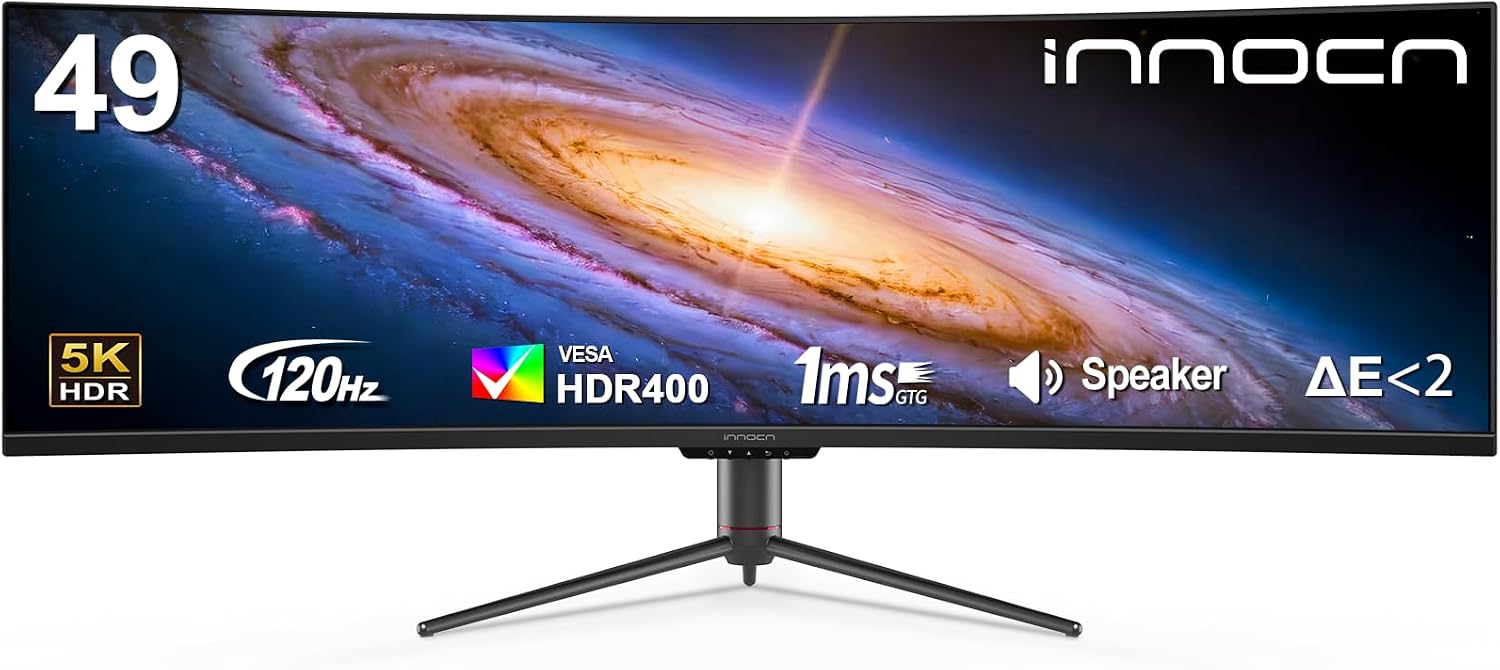 MONITOR CURVO ULTRAWIDE INNOCN 49C1R 49' 5K2K 120HZ 32:9 - 1