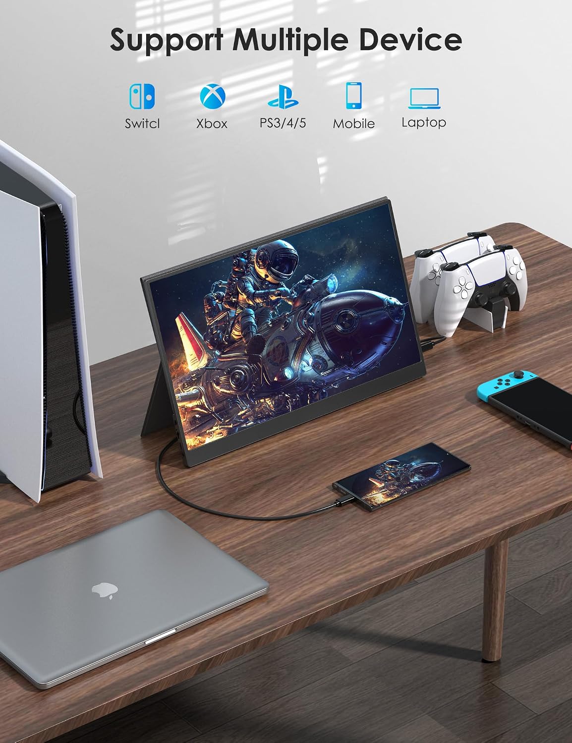 MONITOR PORTÁTIL ANYUSE 17.3' FULL HD 144HZ IPS USB-C HDMI - 5