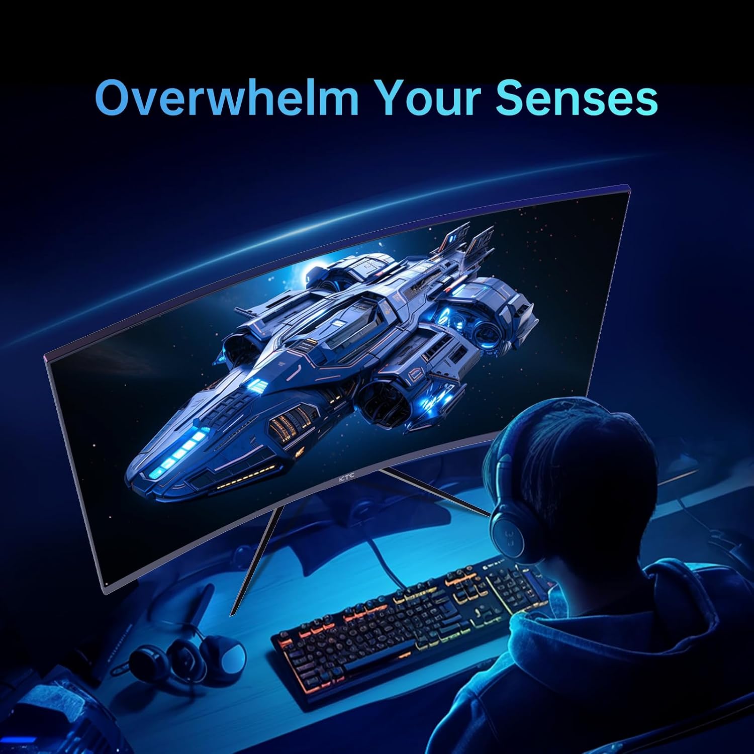MONITOR CURVO PARA GAMING KTC 32 PULGADAS 240HZ 1080P 1MS H32S17F - 3
