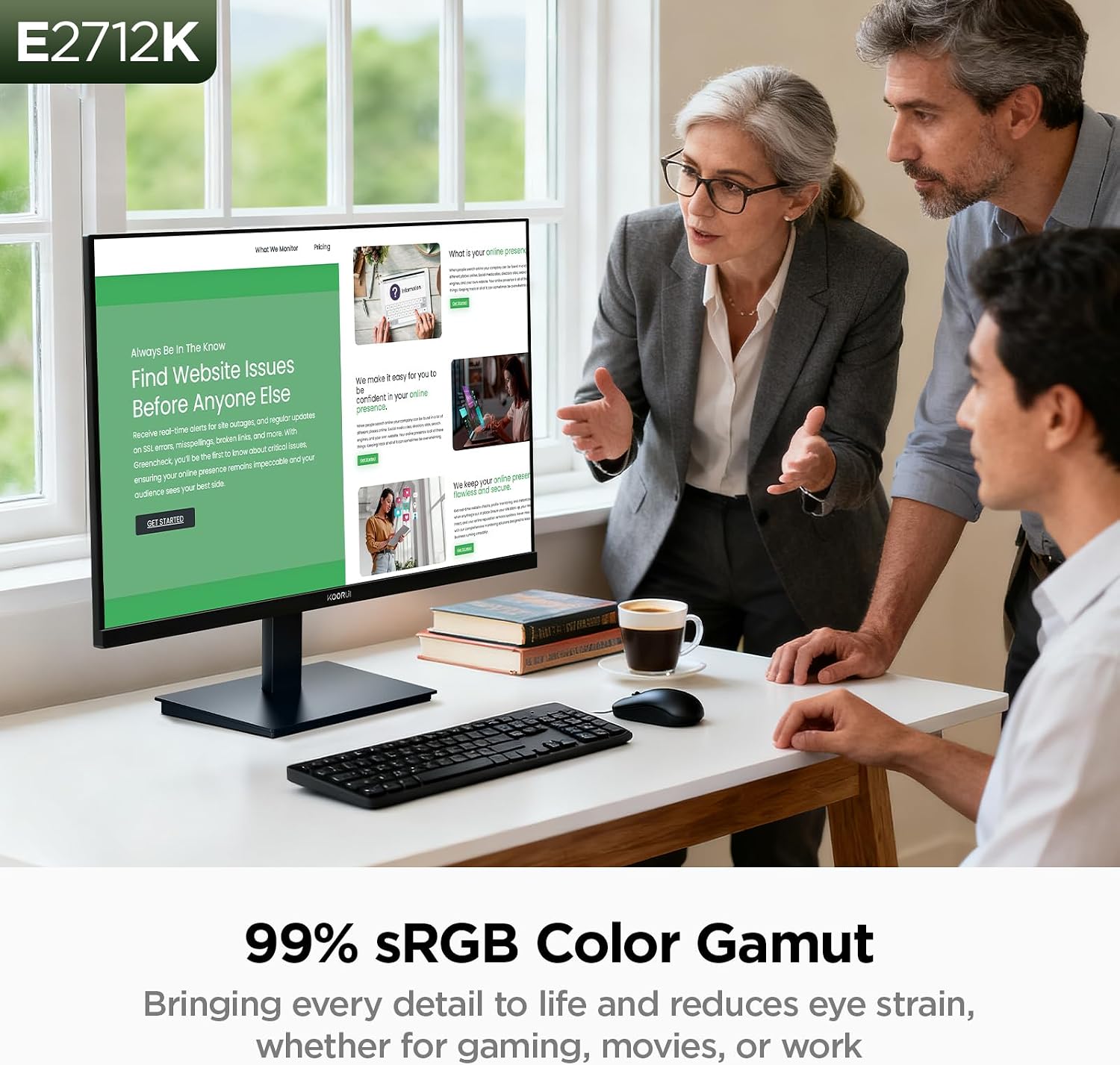 MONITOR DE COMPUTADORA KOORUI 27 PULGADAS 144HZ FHD 1080P VA - 5