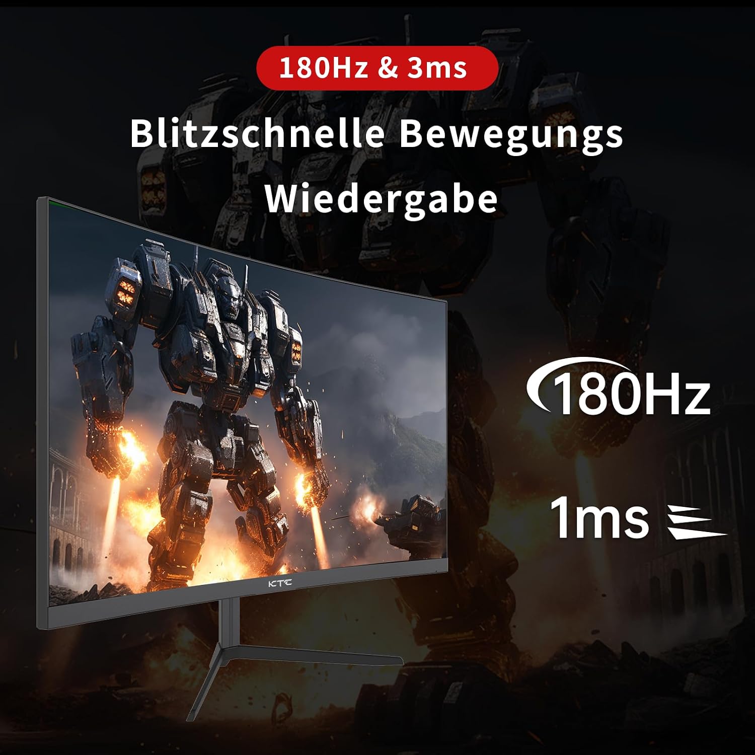 MONITOR CURVO KTC 24 PULGADAS 1500R 180HZ 1MS FHD VA - 2