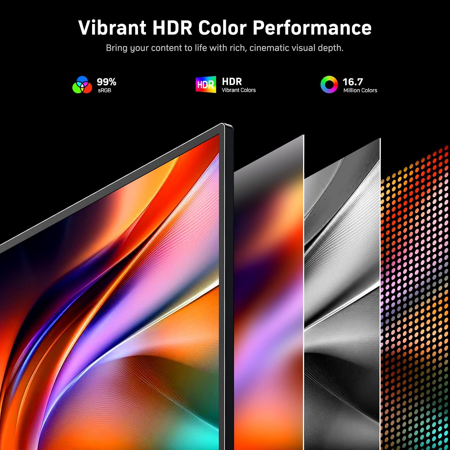 MONITOR PORTÁTIL MNN 23.8' 100HZ FHD IPS USB-C HDMI COLOR CHARCOAL - 3