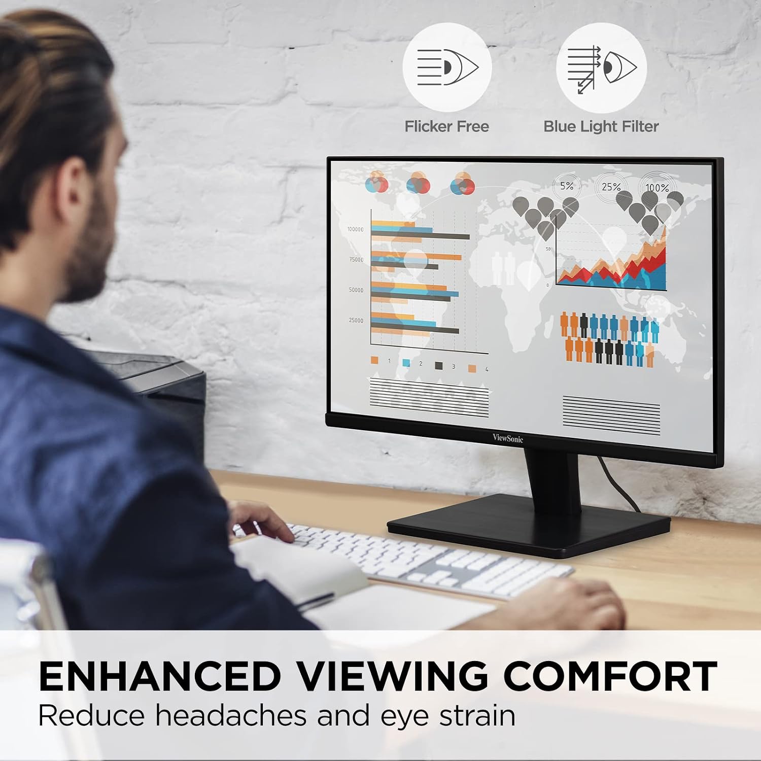 MONITOR VIEWSONIC VS2447M 24 PULGADAS FULL HD 1080P 100HZ LED - 3