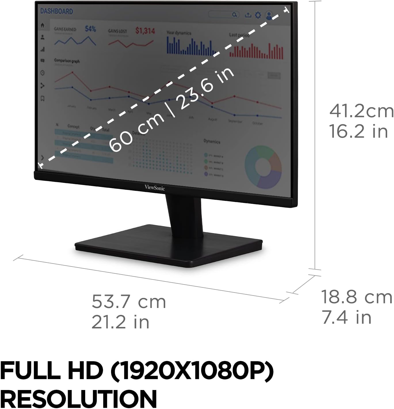 MONITOR VIEWSONIC VS2447M 24 PULGADAS FULL HD 1080P 100HZ LED - 4