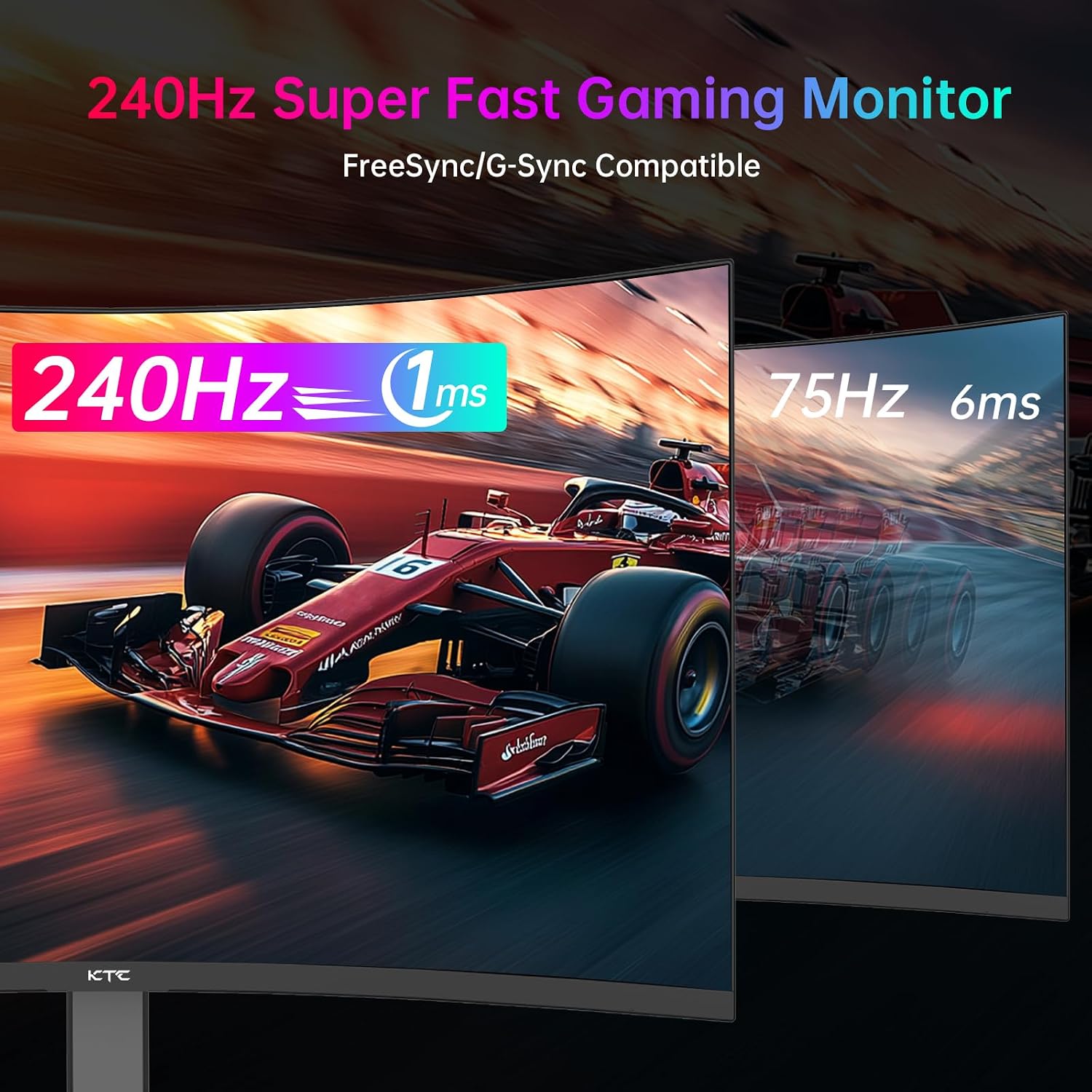 MONITOR CURVO PARA GAMING KTC 32 PULGADAS 2K 240HZ 1000R - 2