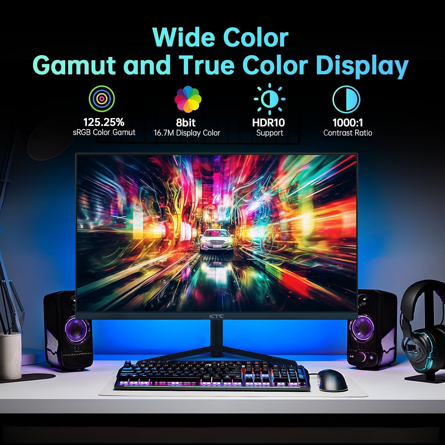 MONITOR 24 PULGADAS KTC FAST IPS 1080P 165HZ 1MS HDR FREESYNC PREMIUM G-SYNC - 3