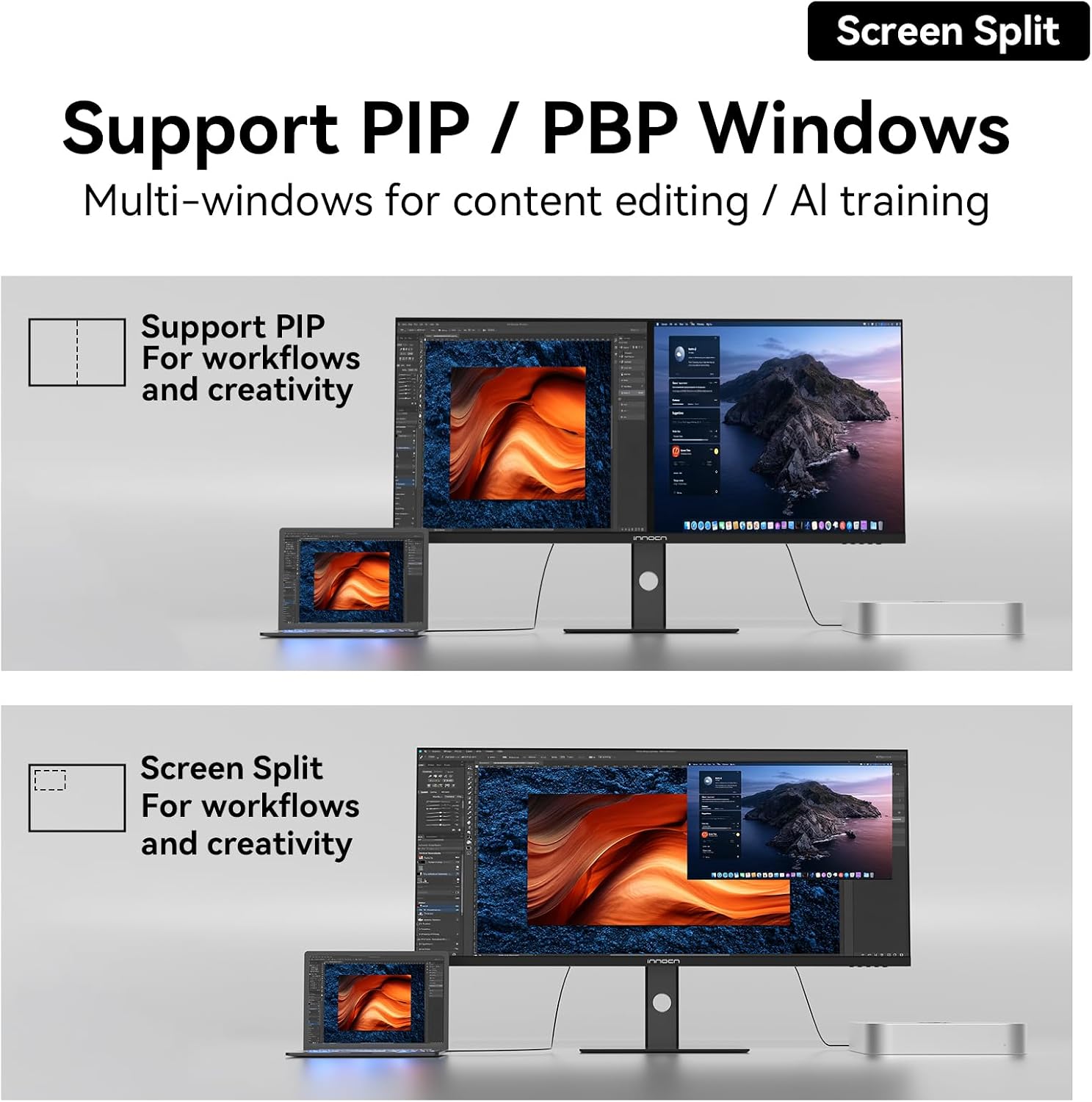 MONITOR ULTRAWIDE INNOCN 40' WQHD 3440X1440 200HZ HDR400 IPS USB-C - 4