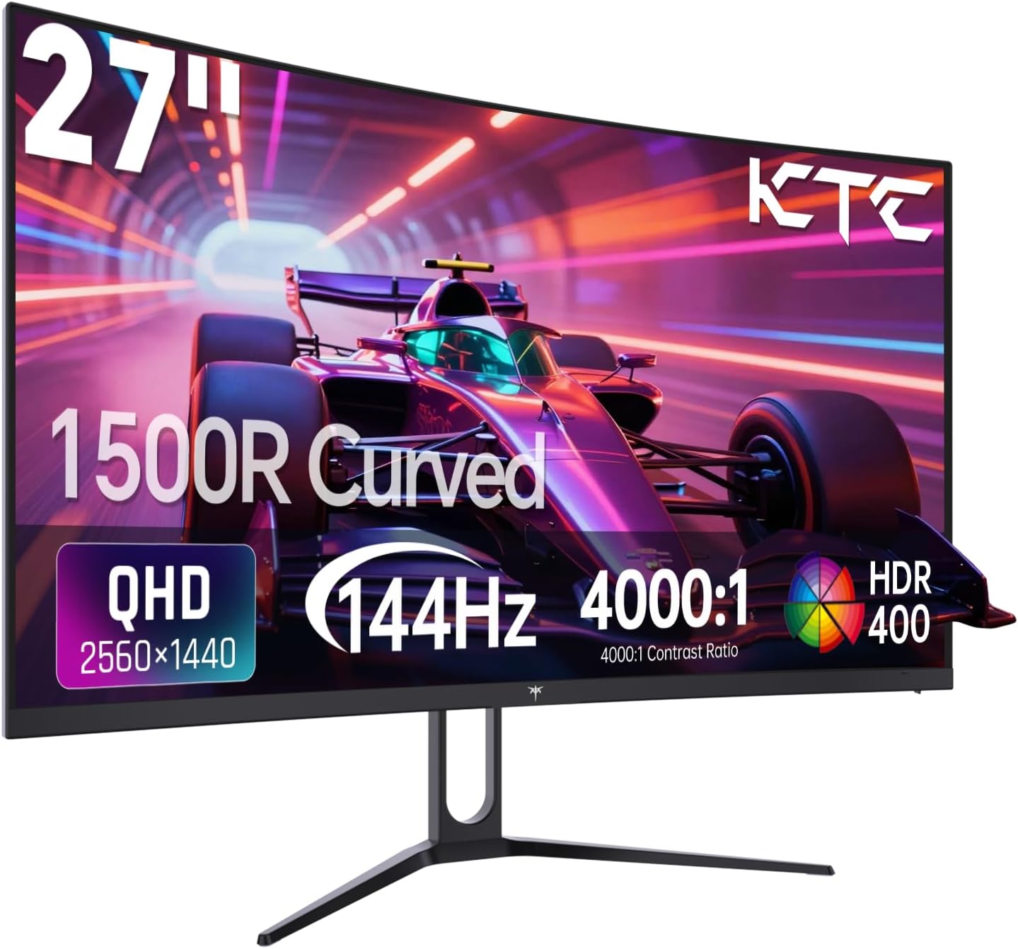 MONITOR CURVO PARA GAMING KTC H27S5C 27 PULGADAS QHD 144HZ 1500R - 1
