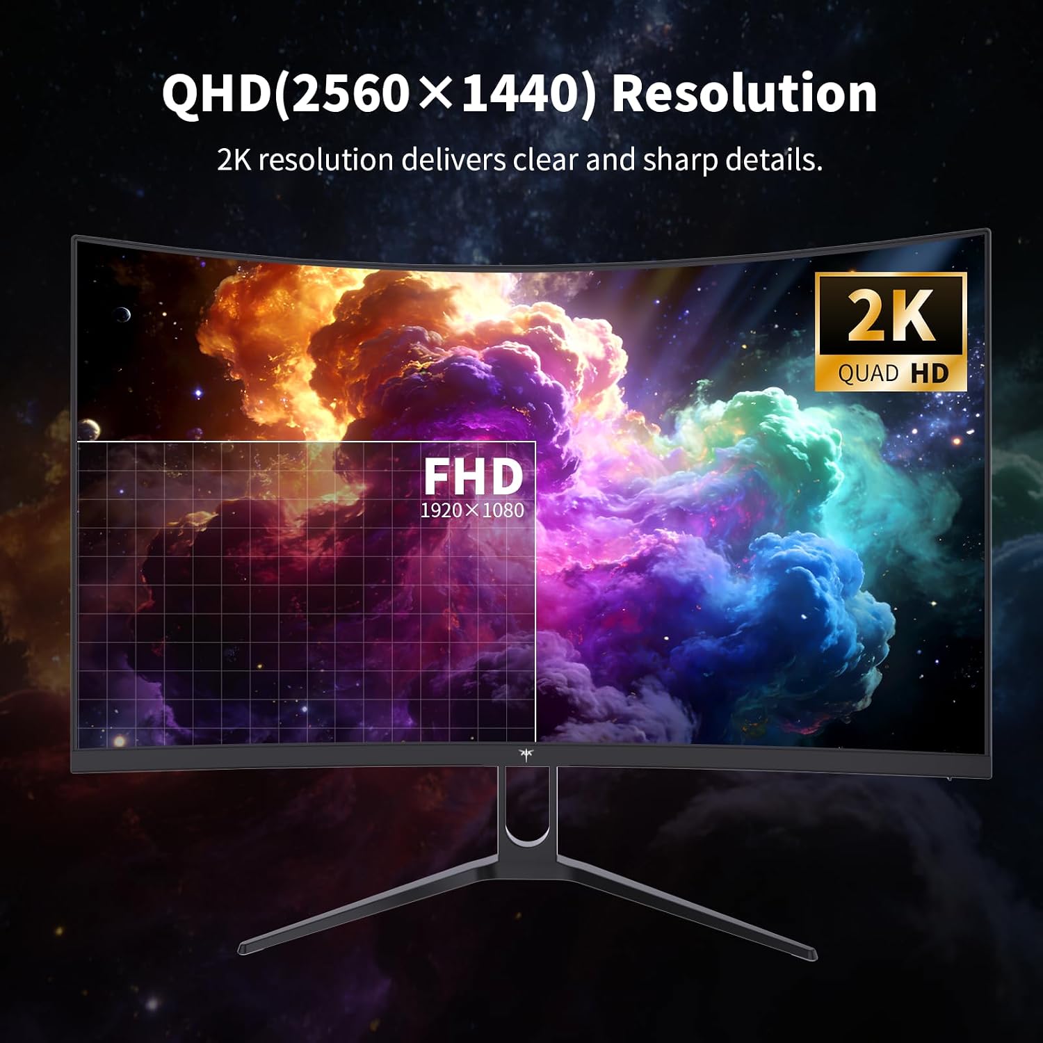 MONITOR CURVO PARA GAMING KTC H27S5C 27 PULGADAS QHD 144HZ 1500R - 2