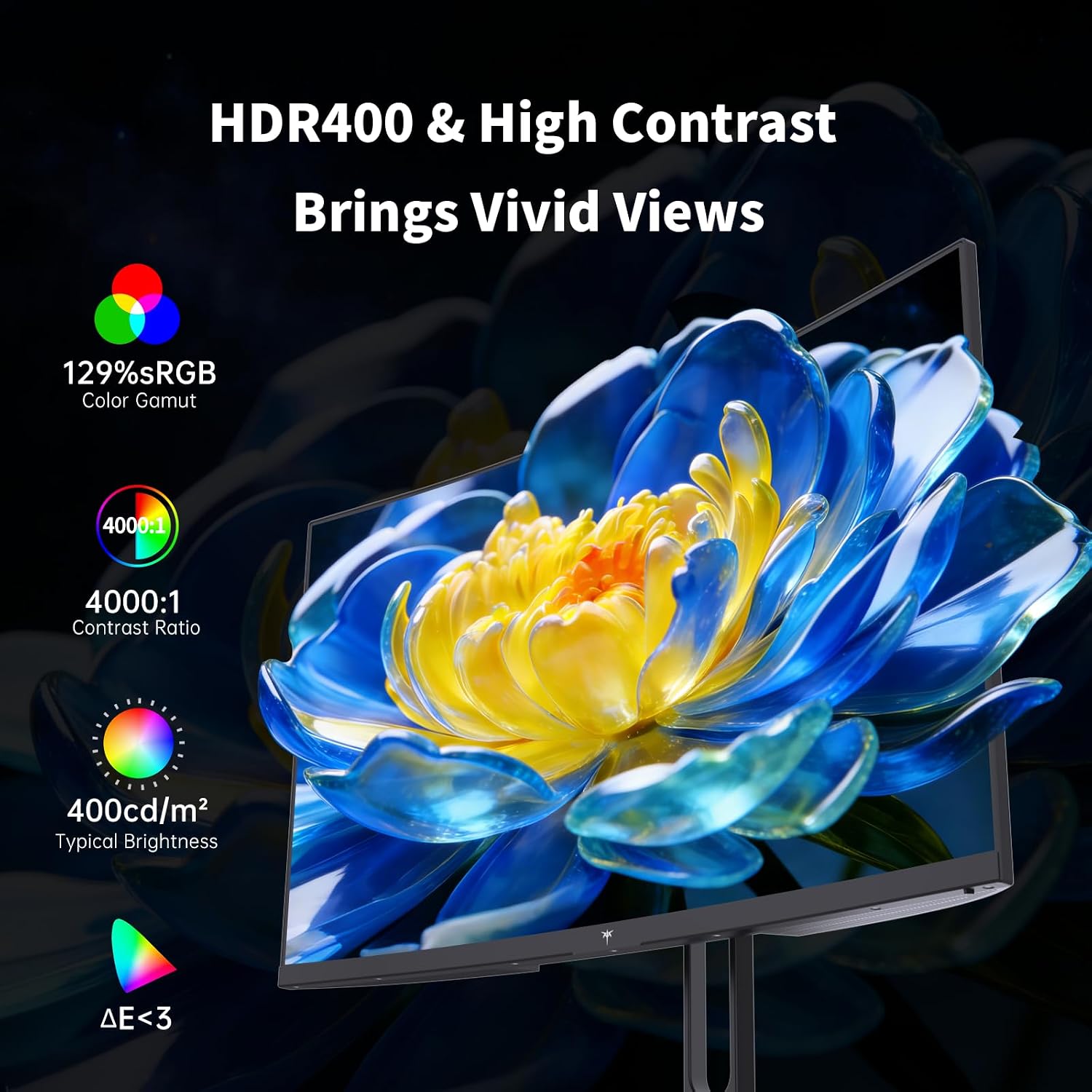 MONITOR CURVO PARA GAMING KTC H27S5C 27 PULGADAS QHD 144HZ 1500R - 3