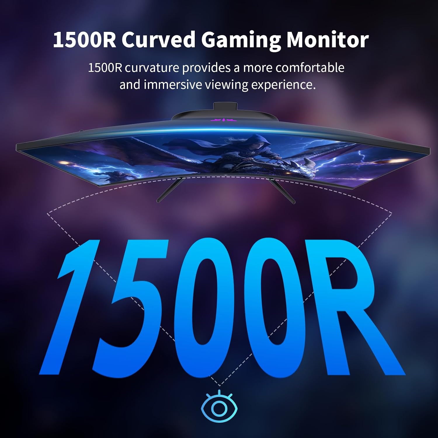 MONITOR CURVO PARA GAMING KTC H27S5C 27 PULGADAS QHD 144HZ 1500R - 5