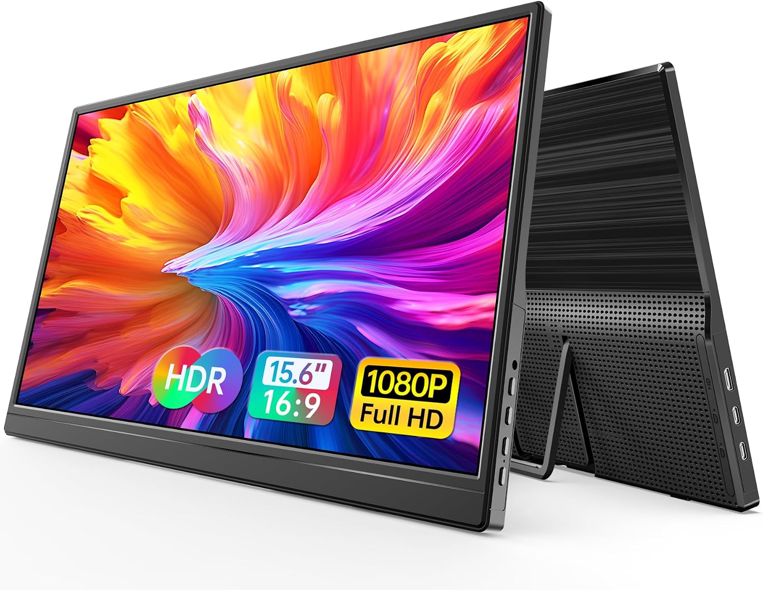 MONITOR PORTÁTIL WGK 15.6 PULGADAS FHD CON ALTAVOCES Y SOPORTE - 1