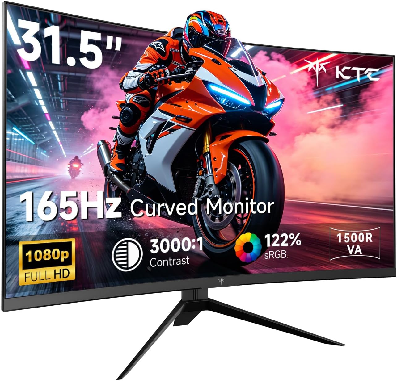 MONITOR CURVO KTC H32S17C 32 PULGADAS FHD 165HZ 1500R - 1