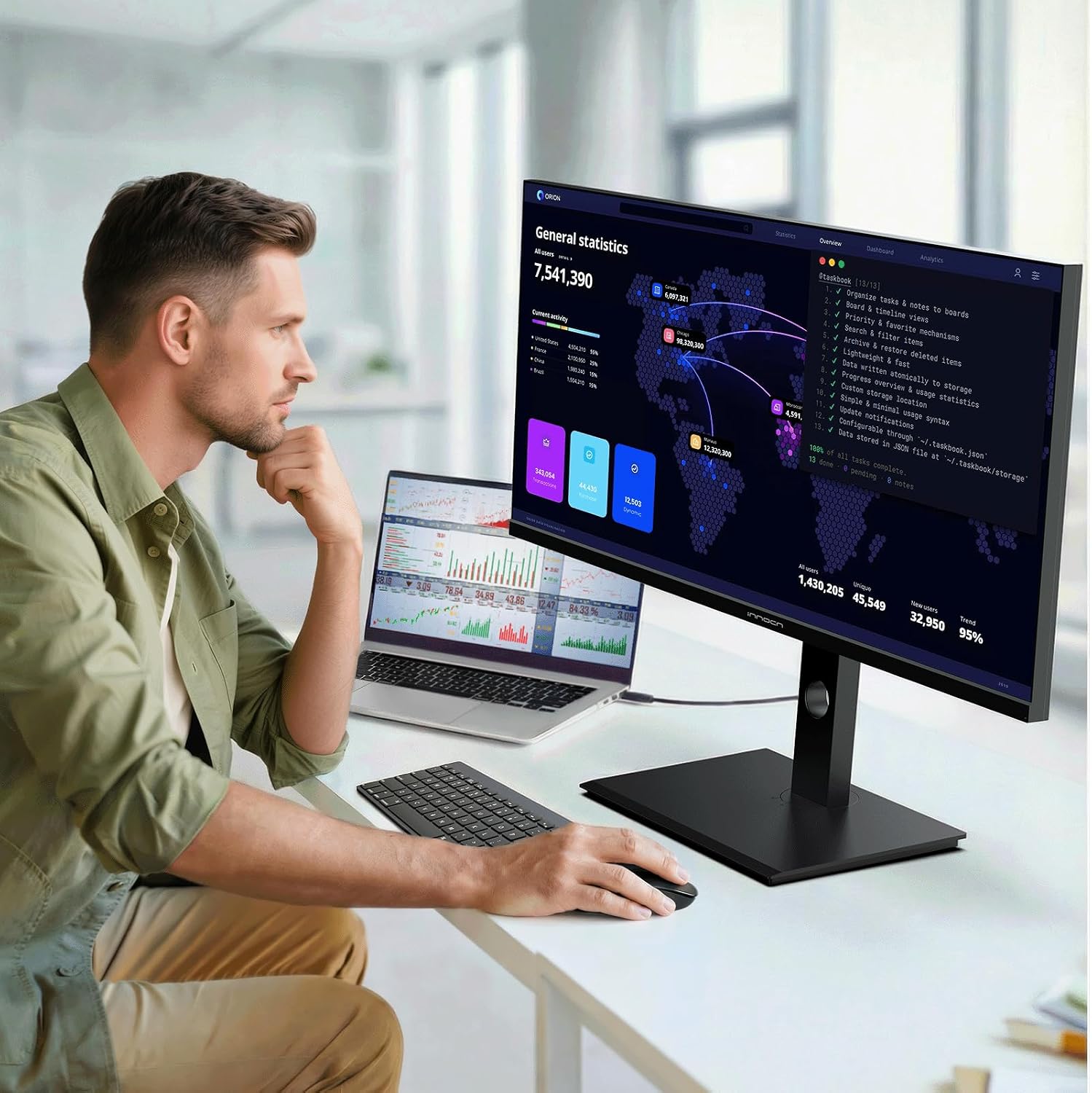 MONITOR ULTRAWIDE INNOCN 34' 34C1R WQHD 3440 X 1440 180HZ IPS - 2