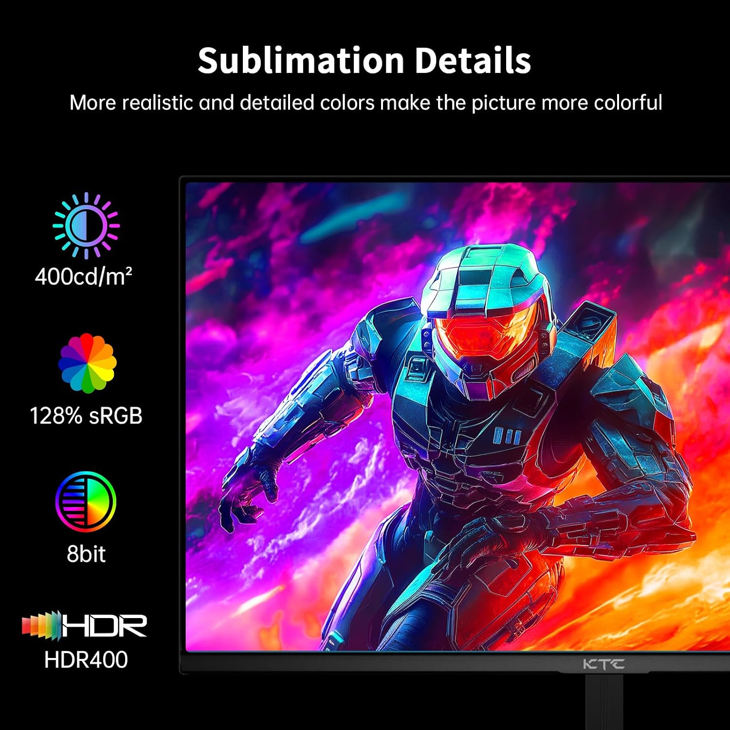 MONITOR PARA GAMING KTC H25X7 24.5 PULGADAS FULL HD 400HZ PLATA - 3