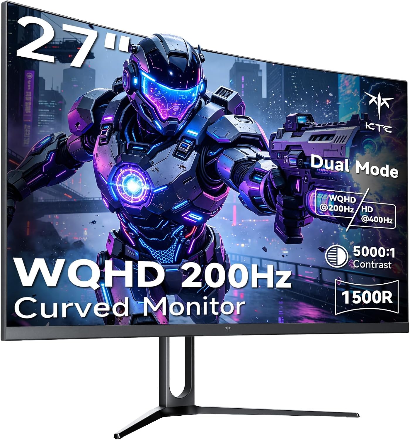 MONITOR CURVO KTC H27S5 27 PULGADAS 1440P 200HZ DUAL MODE - 1