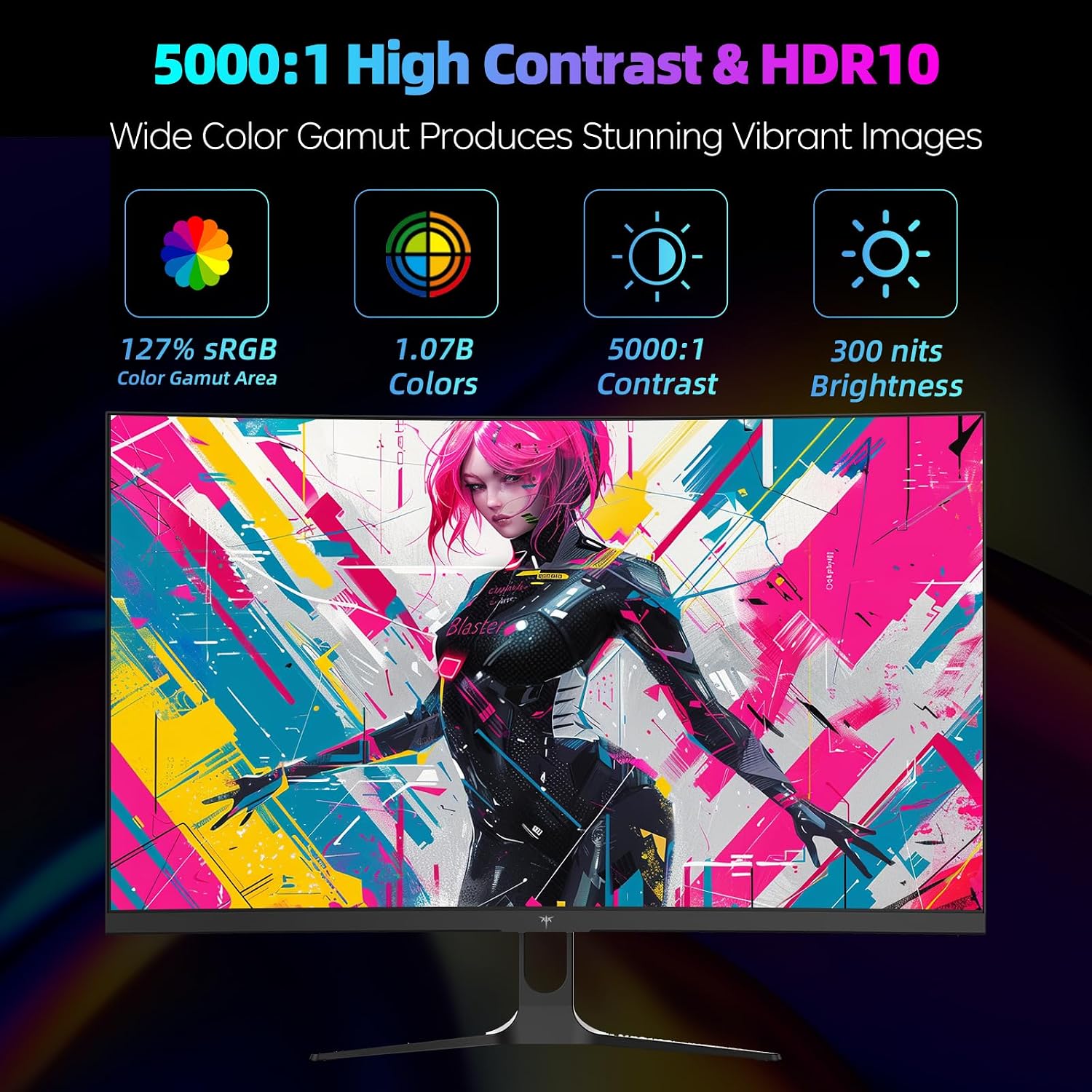 MONITOR CURVO KTC H27S5 27 PULGADAS 1440P 200HZ DUAL MODE - 4