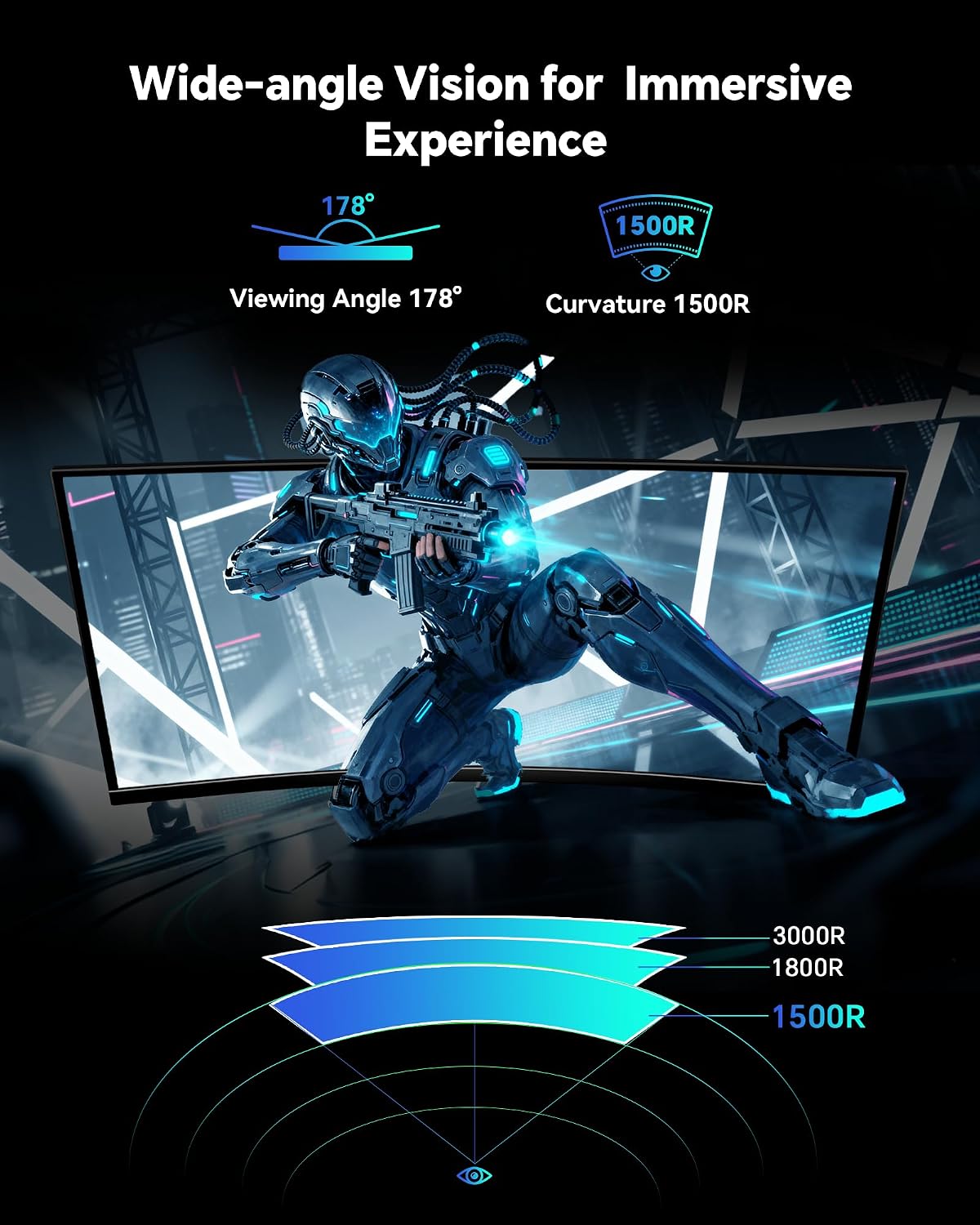 MONITOR CURVO GAMING KTC 34 PULGADAS H34S5 3440X1440 180HZ - 2