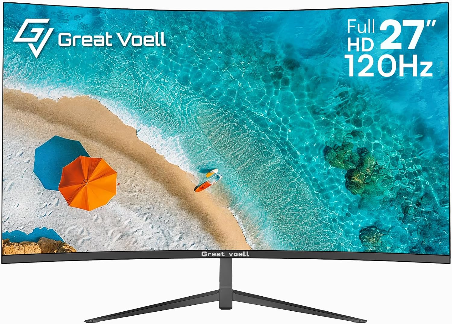 MONITOR CURVO GREAT VOELL 27 PULGADAS FHD 120HZ HDR10 - 1