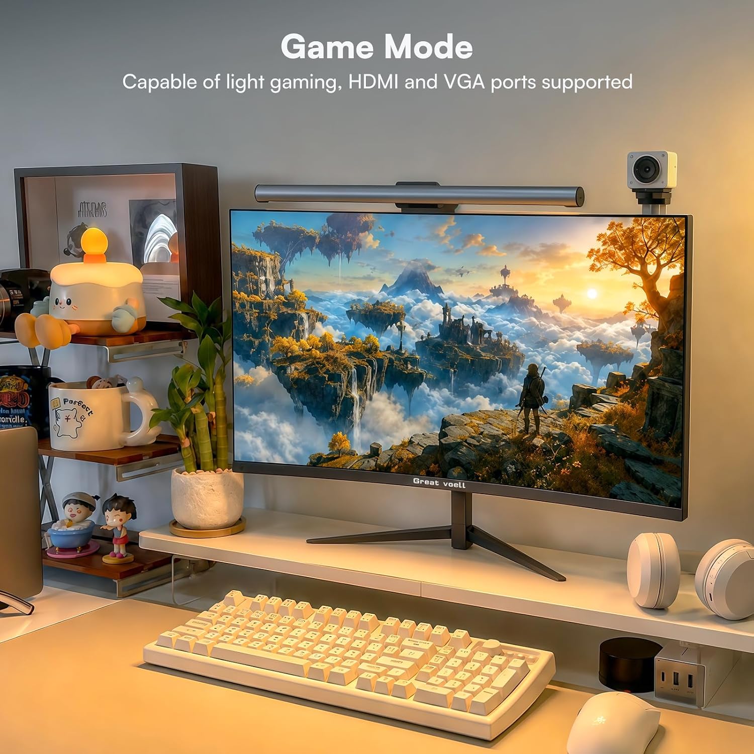 MONITOR CURVO GREAT VOELL 27 PULGADAS FHD 120HZ HDR10 - 4