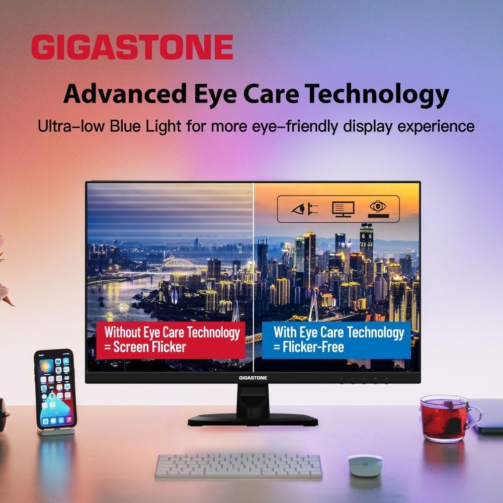 MONITOR GIGASTONE 27 PULGADAS IPS FULL HD 2 UNIDADES 100HZ 1MS CON PARLANTES - 4