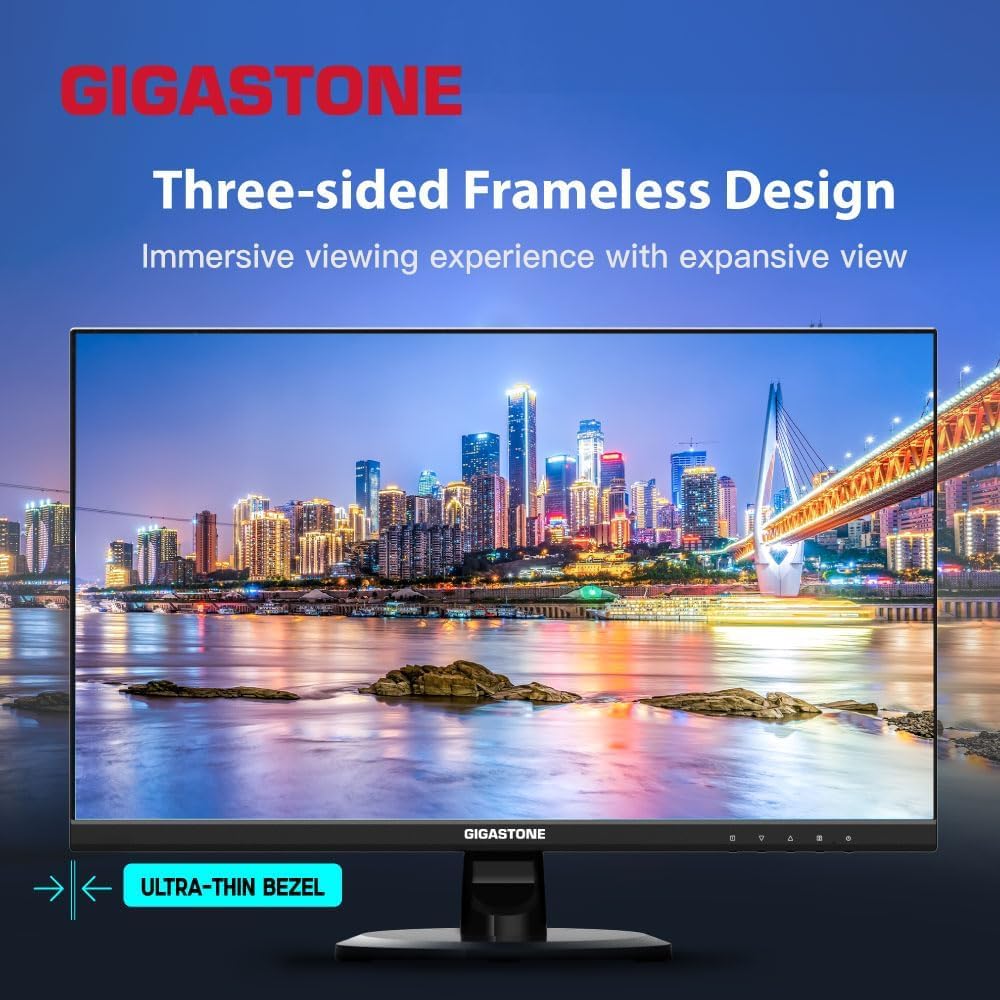 MONITOR GIGASTONE 27 PULGADAS IPS FULL HD 2 UNIDADES 100HZ 1MS CON PARLANTES - 5