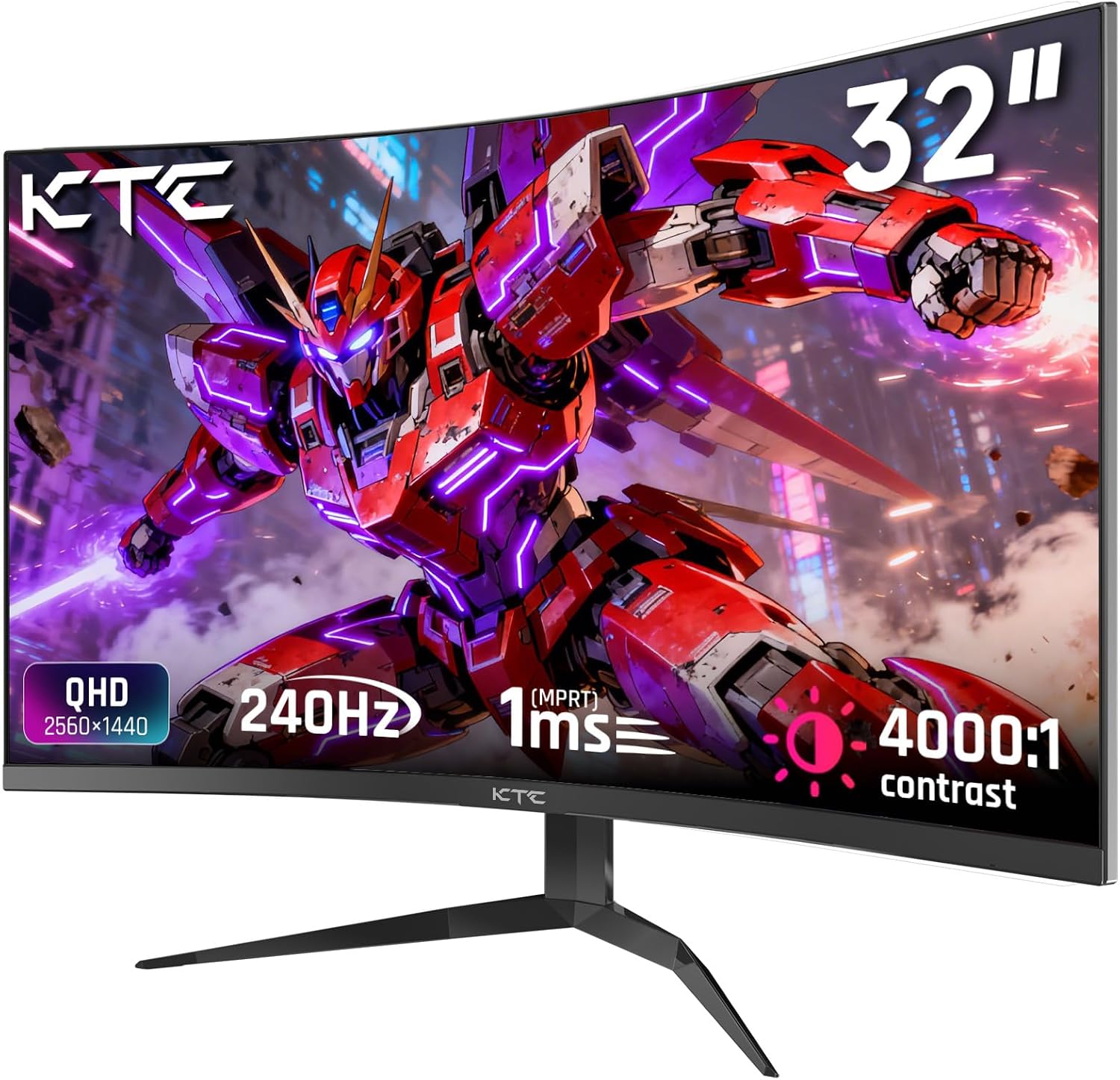 MONITOR CURVO PARA GAMING KTC H32S25E 32 PULGADAS 2K 240HZ - 1