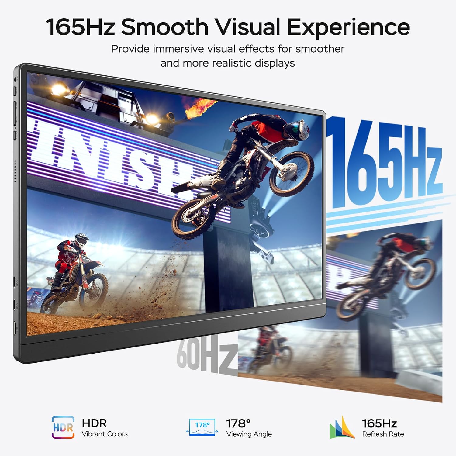 MONITOR GAMING MNN 17.3' QHD 165HZ USB-C HDMI NEGRO OSCURO - 3
