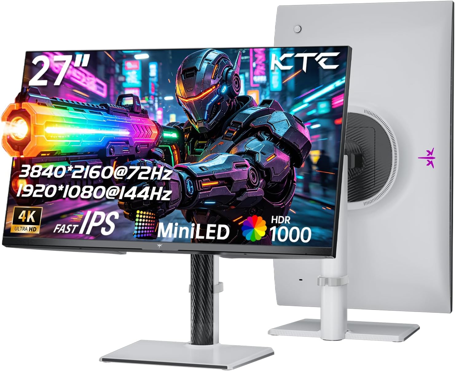 MONITOR KTC GAMING 27 PULGADAS 4K QD-MINI LED M27U6 BLANCO - 1