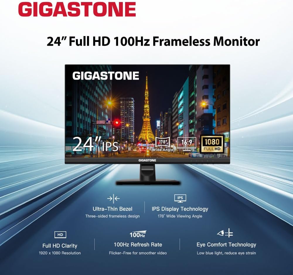 MONITOR GIGASTONE 24 PULGADAS IPS 100HZ FHD 1920X1080 - 2
