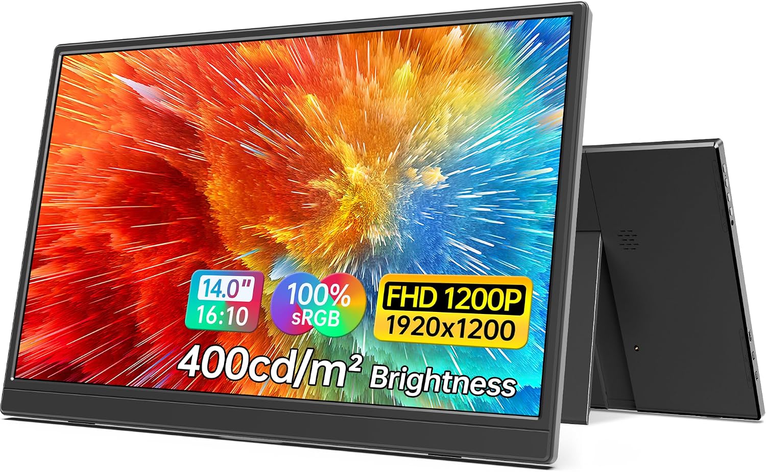 MONITOR PORTÁTIL MNN 14' 1200P USB-C HDMI HDR NEGRO - 1