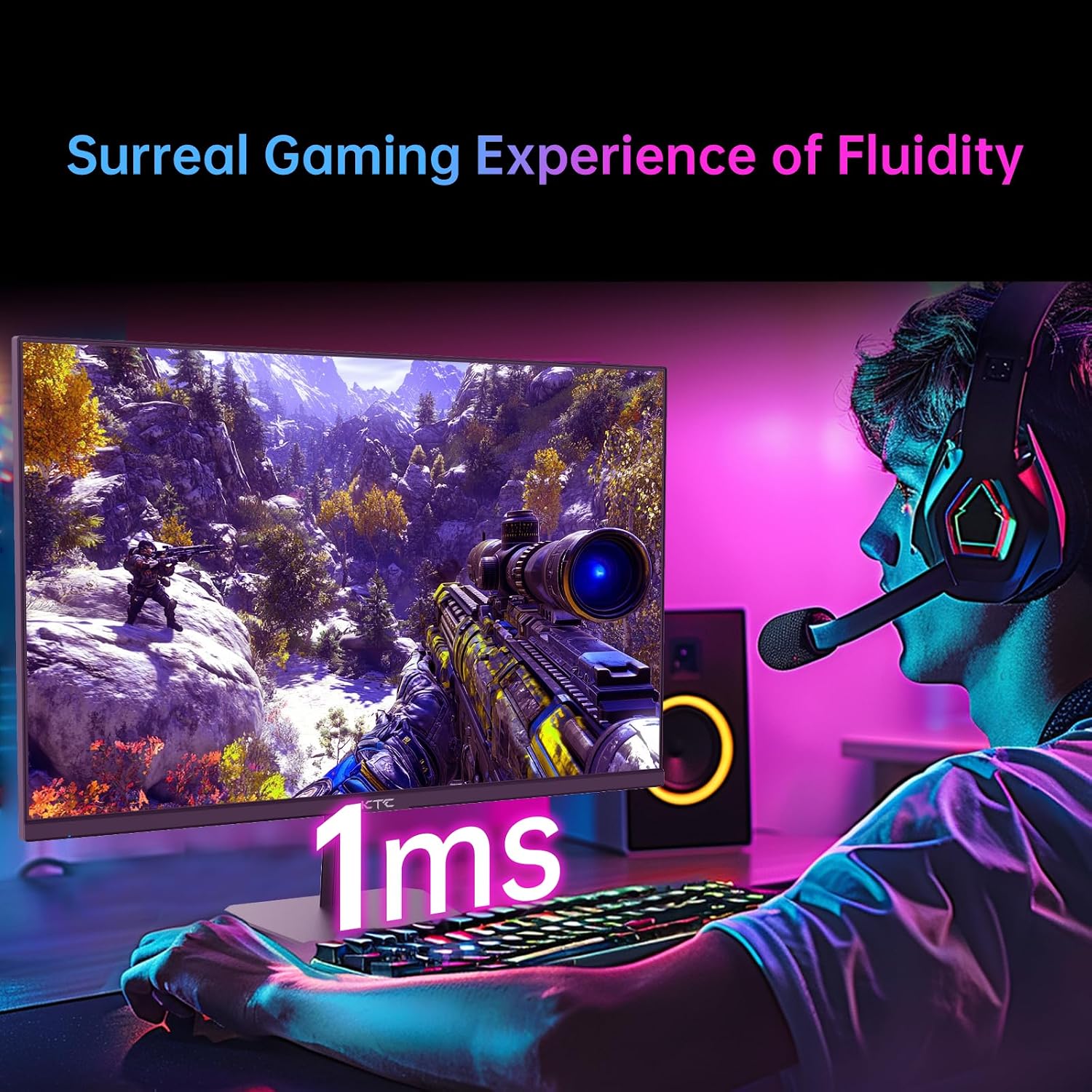 MONITOR KTC GAMING 24 PULGADAS FHD 190HZ FAST IPS FREESYNC H24F8 - 3