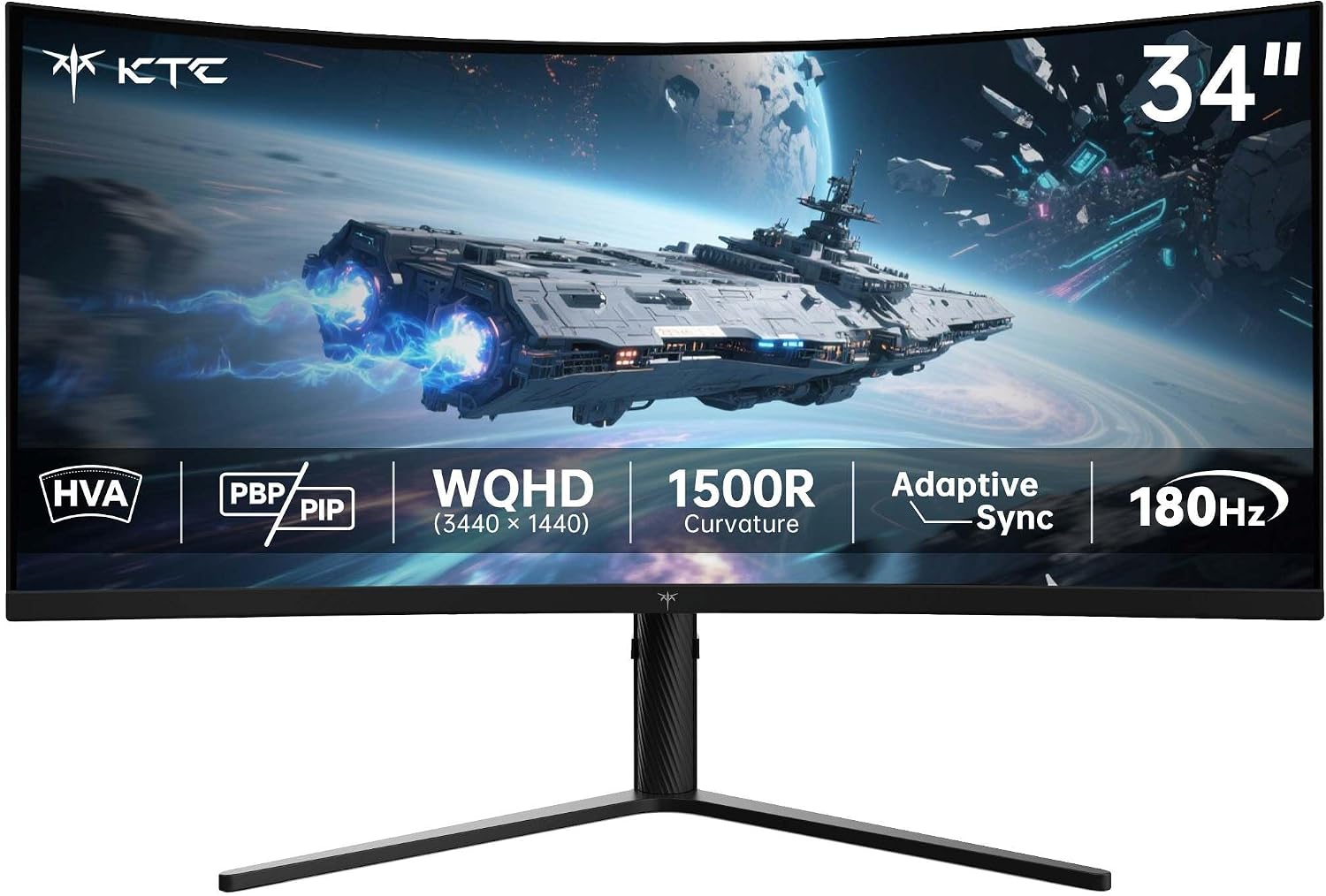 MONITOR CURVO ULTRAWIDE KTC H34S5 34 PULGADAS 3440X1440 180HZ - 1