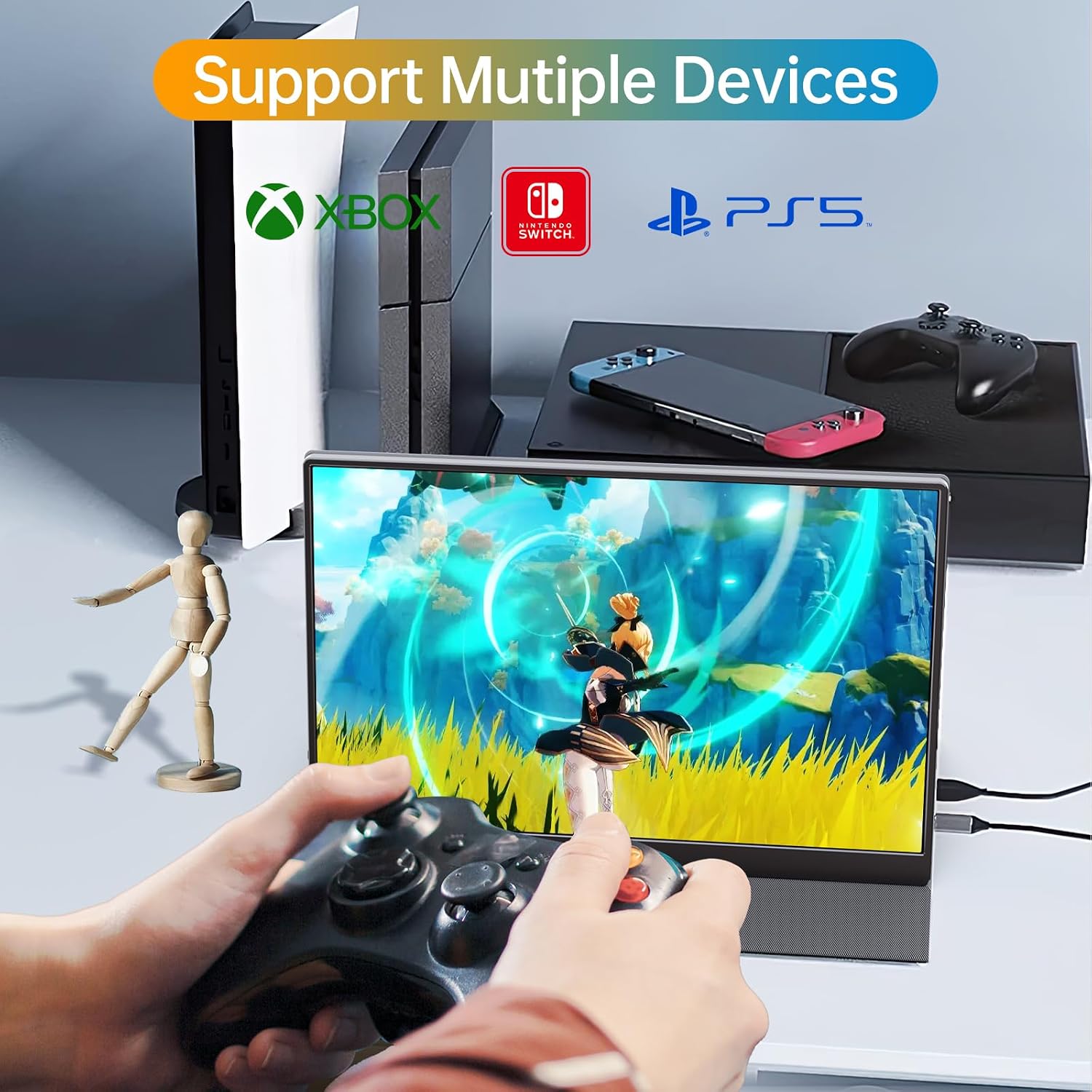 MONITOR PORTÁTIL ANYUSE 16' QHD USB-C HDMI HDR - 3