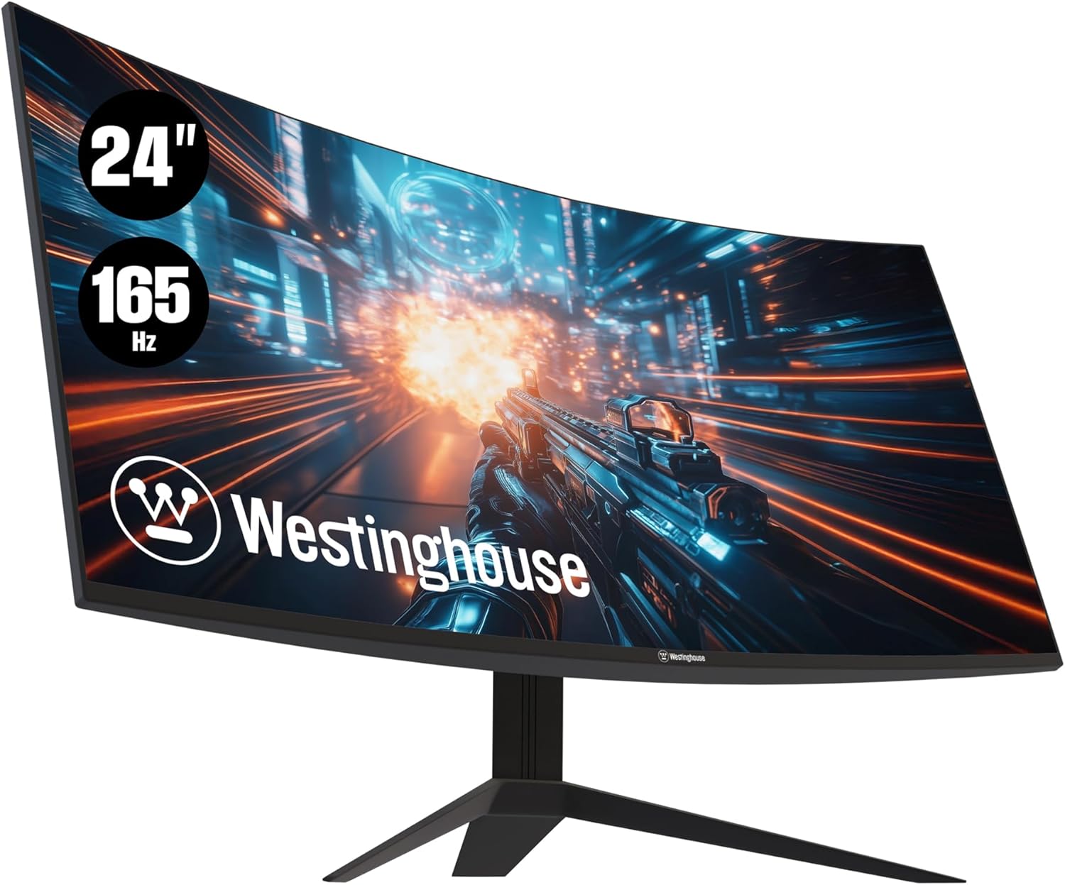 MONITOR CURVO WESTINGHOUSE 24 PULGADAS 165HZ 1MS FHD 1080P - 1