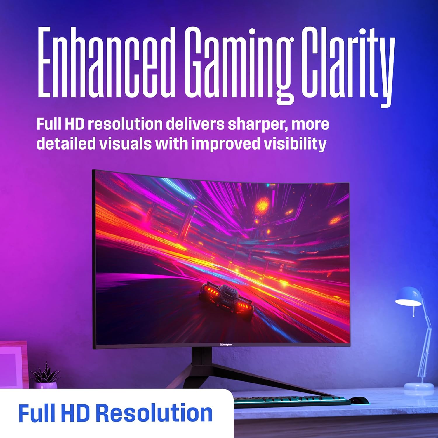 MONITOR CURVO WESTINGHOUSE 24 PULGADAS 165HZ 1MS FHD 1080P - 4