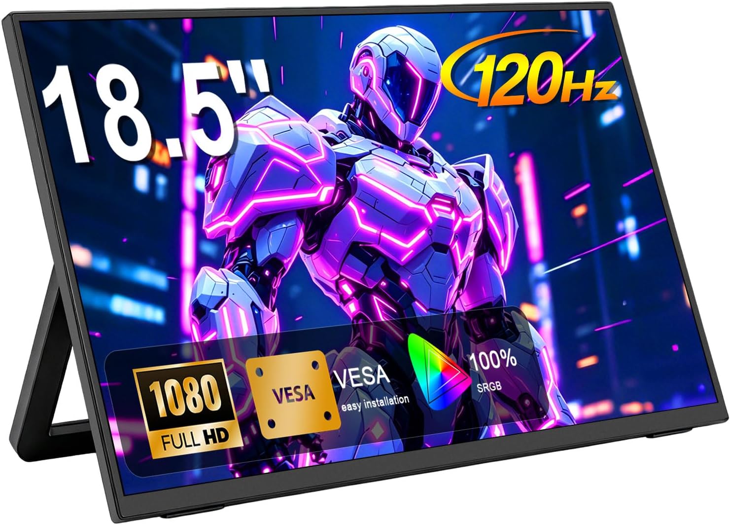 MONITOR PORTÁTIL AIMUONOS 18.5 PULGADAS FULL HD 120HZ IPS HDR - 1