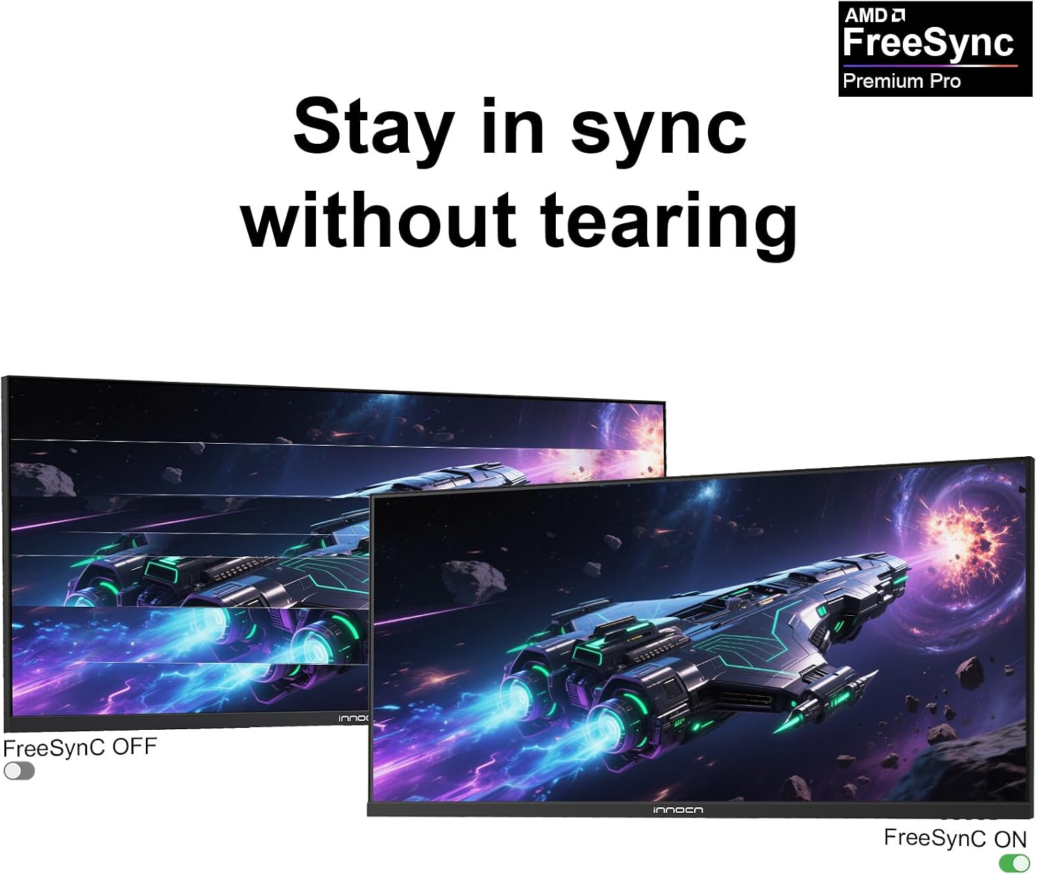 MONITOR ULTRAWIDE INNOCN 40C1R 40 PULGADAS WQHD 3440 X 1440P 144HZ FREESYNC PREMIUM HDR400 21:9 - 3