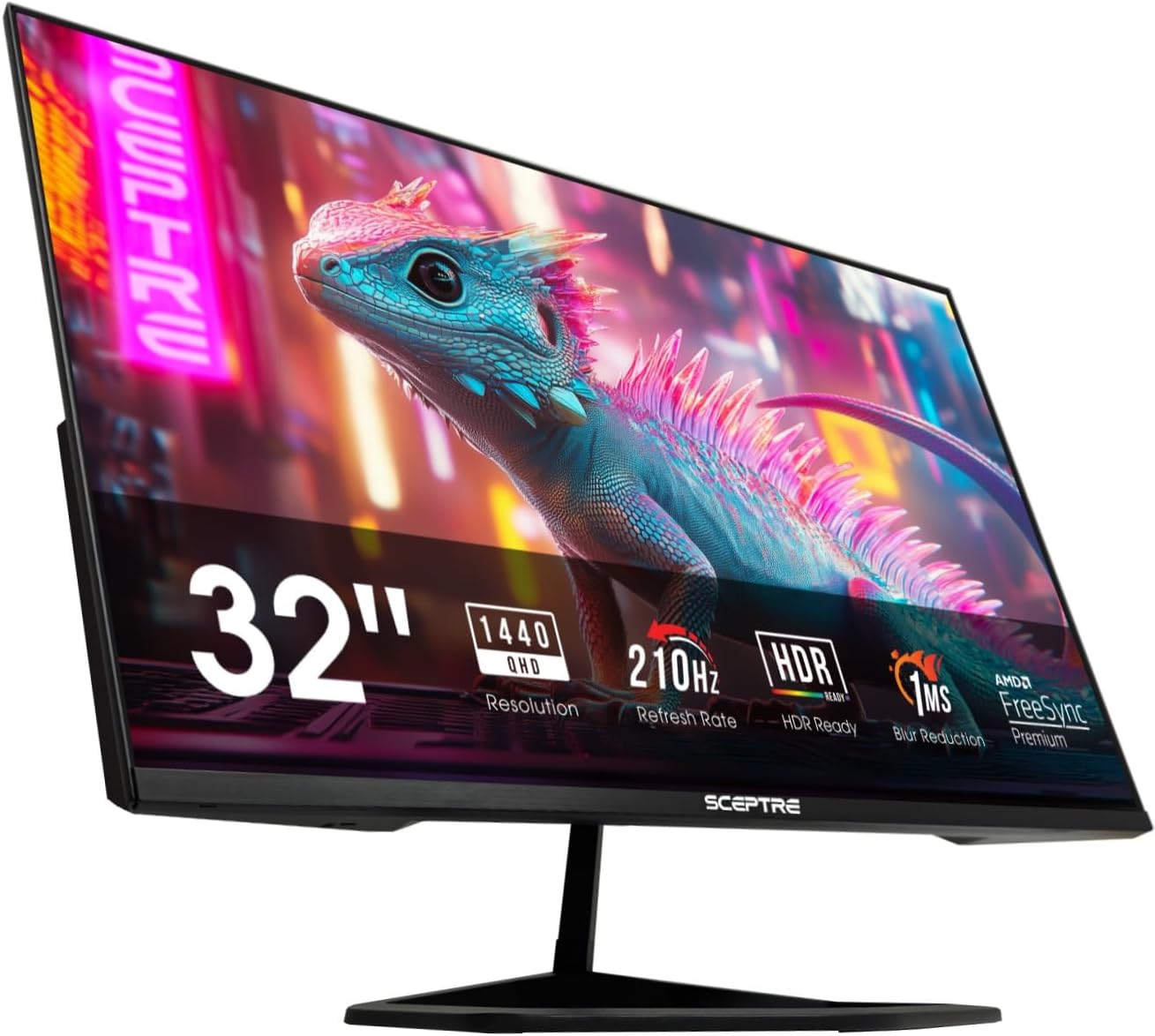 MONITOR SCEPTRE 32 PULGADAS QHD 2560X1440 210HZ 1MS USB-C HDMI DISPLAYPORT NEGRO - 1