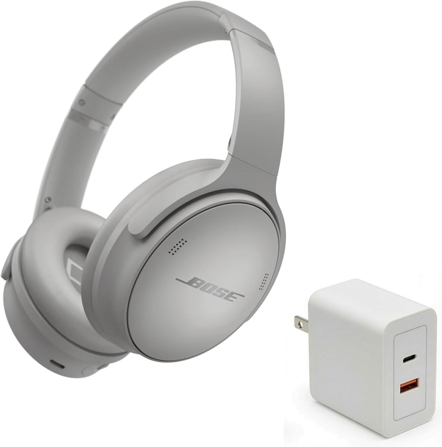 AUDÍFONOS BOSE QUIETCOMFORT WIRELESS BLUETOOTH OVER-EAR CON CANCELACIÓN DE RUIDO Y MICRÓFONO 24H BATERÍA GRIS LUNA - 1