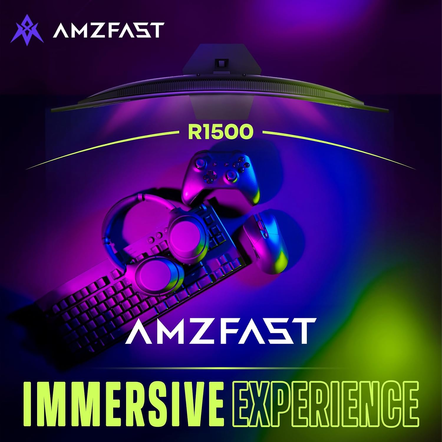 MONITOR CURVO PARA GAMING AMZFAST AMZG27C1 27 PULGADAS 200HZ FHD 1080P - 5