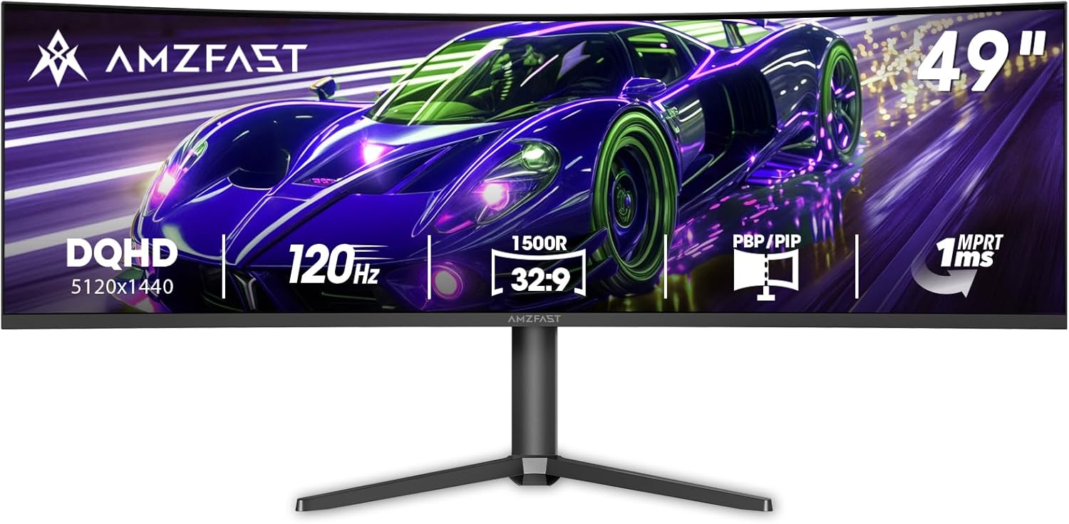 MONITOR CURVO AMZFAST AMZG49C7U 49 PULGADAS DQHD 120HZ - 1