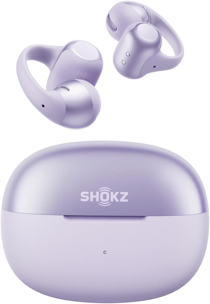 AUDÍFONOS SHOKZ OPENDOTS 2 CLIP-ON ABIERTOS BLUETOOTH 6.1 VIOLETAS - 1