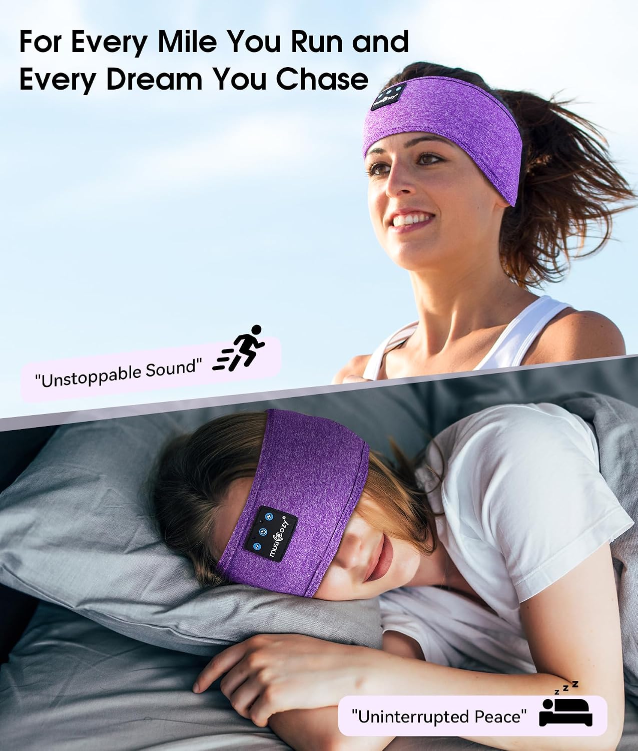 AUDÍFONOS BLUETOOTH MUSICOZY 5.4 BANDA DEPORTIVA INALÁMBRICA - 2