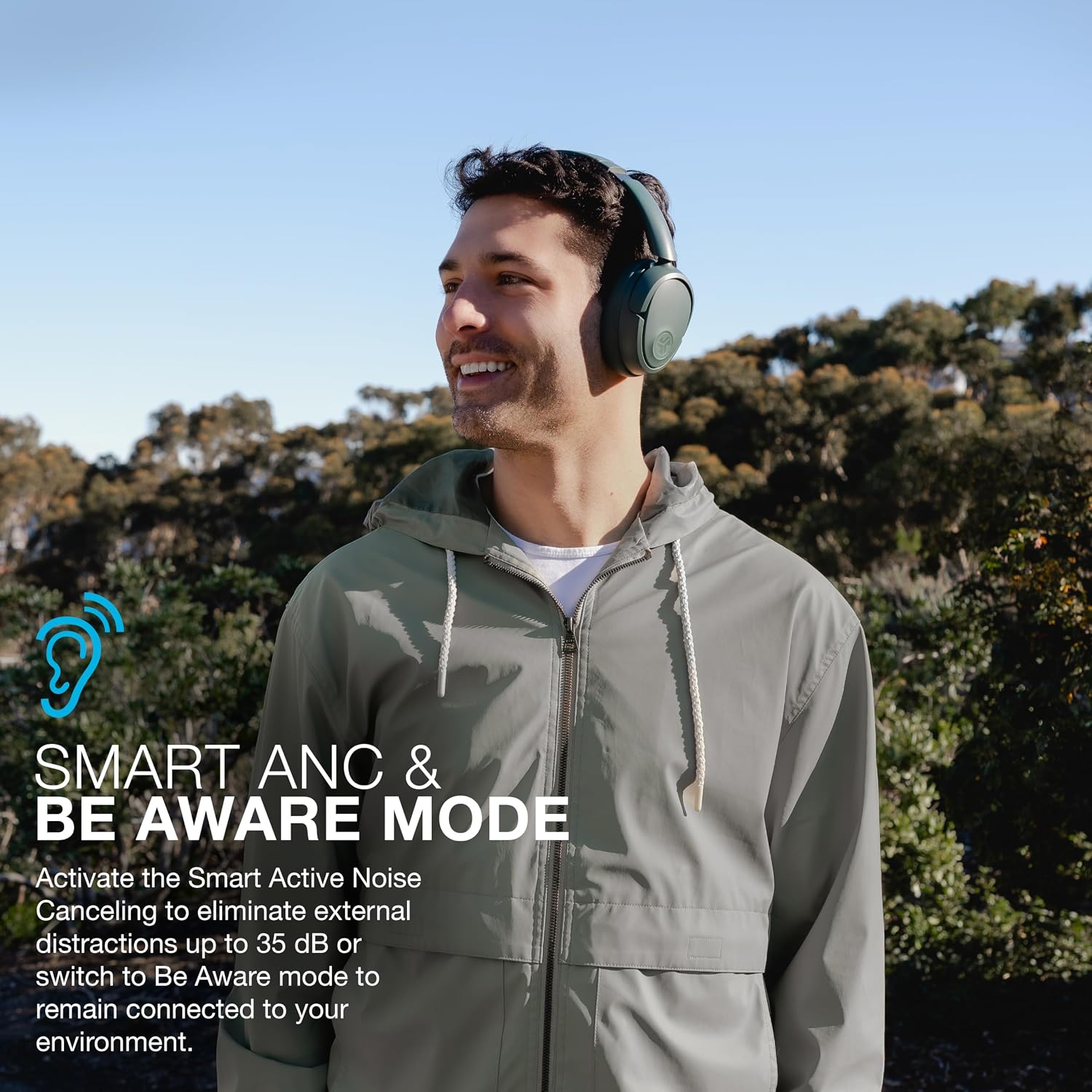 AUDÍFONOS OVER-EAR INALÁMBRICOS JLAB JBUDS LUX ANC VERDE SALVIA - 3